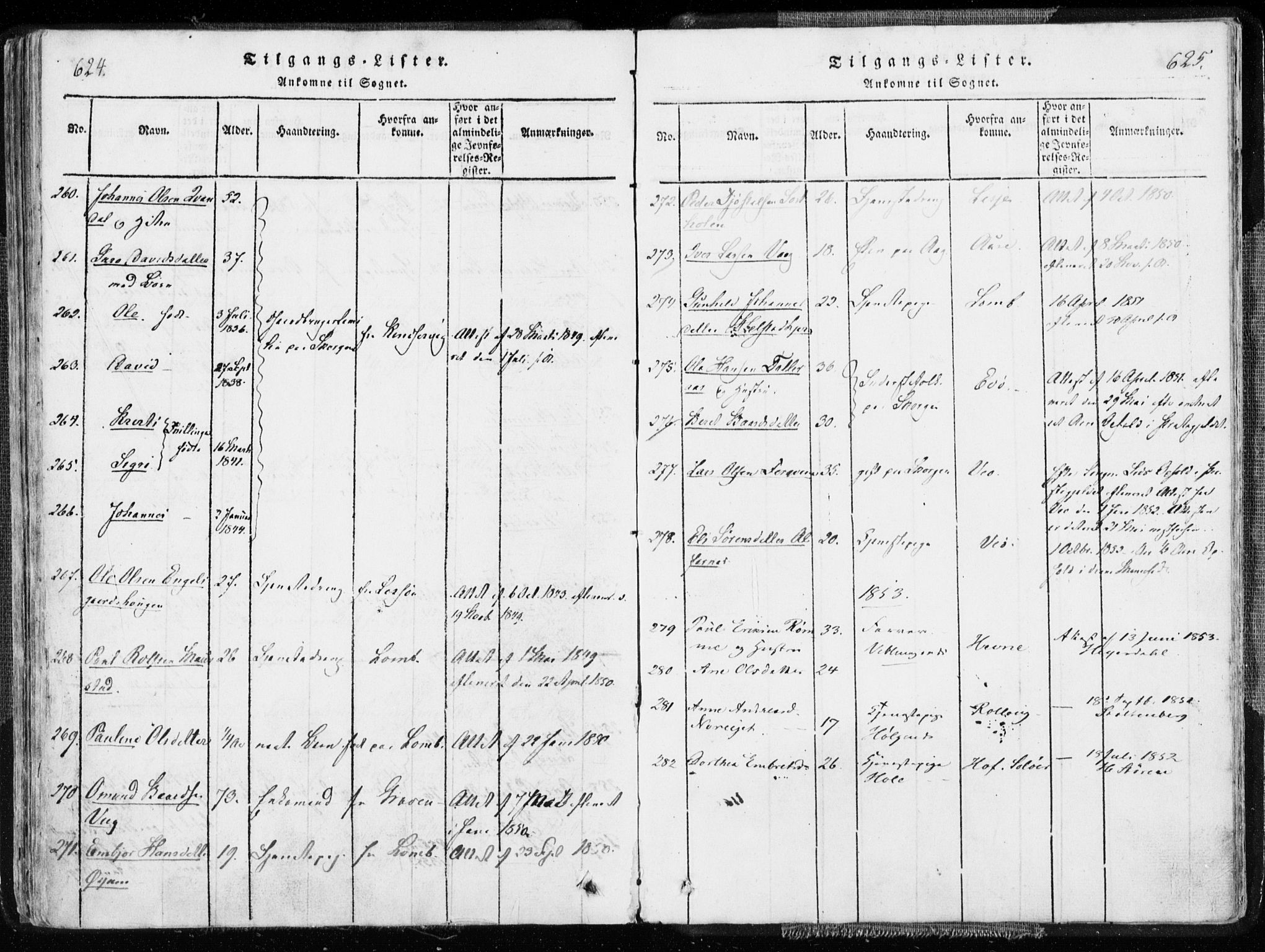 Ministerialprotokoller, klokkerbøker og fødselsregistre - Møre og Romsdal, AV/SAT-A-1454/544/L0571: Parish register (official) no. 544A04, 1818-1853, p. 624-625