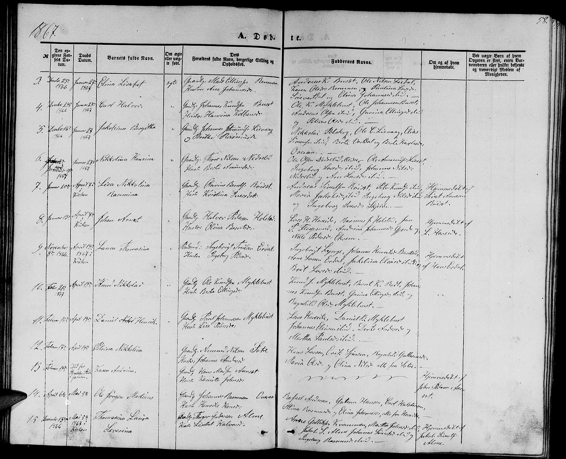 Ministerialprotokoller, klokkerbøker og fødselsregistre - Møre og Romsdal, AV/SAT-A-1454/510/L0124: Parish register (copy) no. 510C01, 1854-1877, p. 58