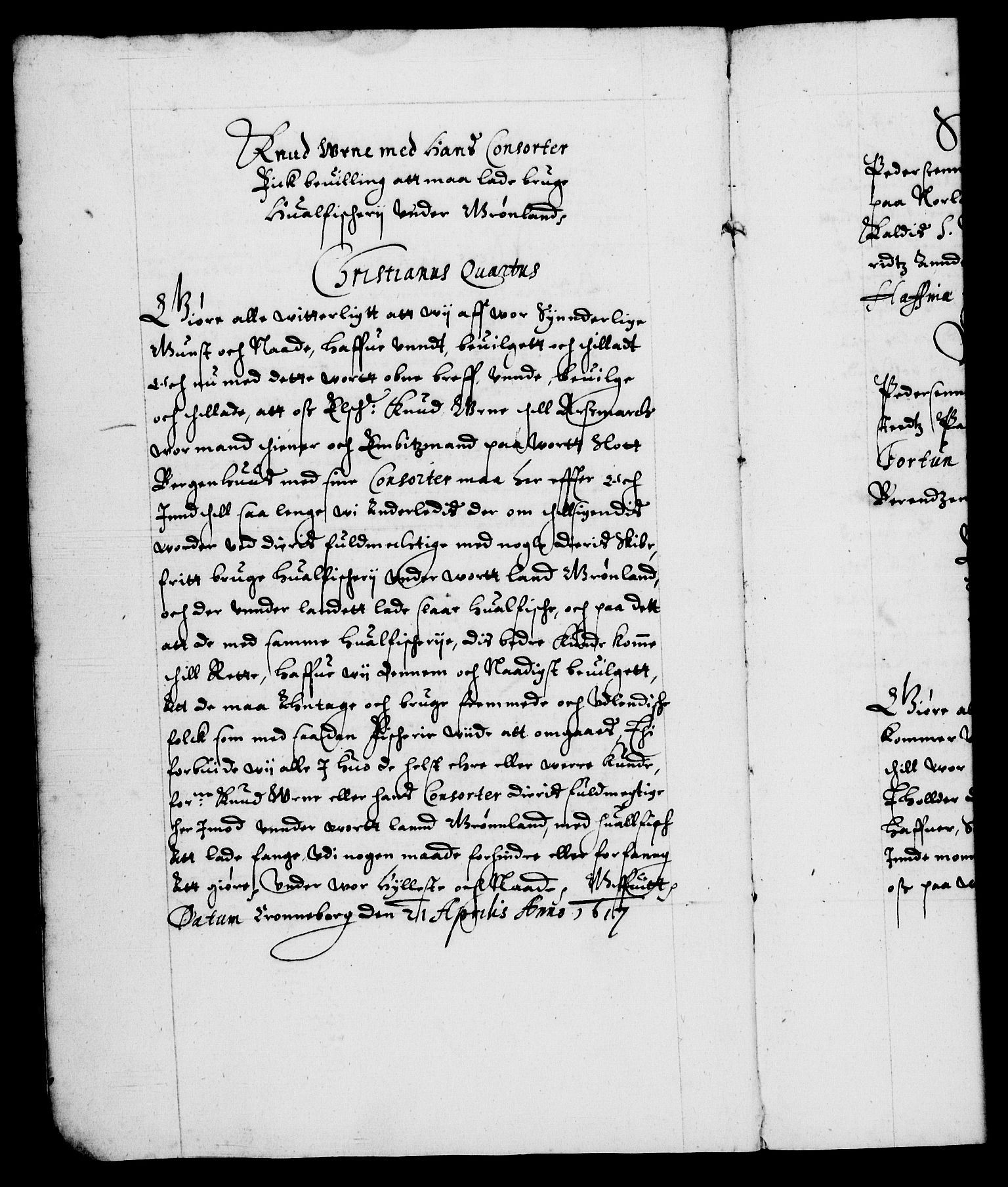 Danske Kanselli 1572-1799, RA/EA-3023/F/Fc/Fca/Fcaa/L0004: Norske registre (mikrofilm), 1617-1630, p. 6b