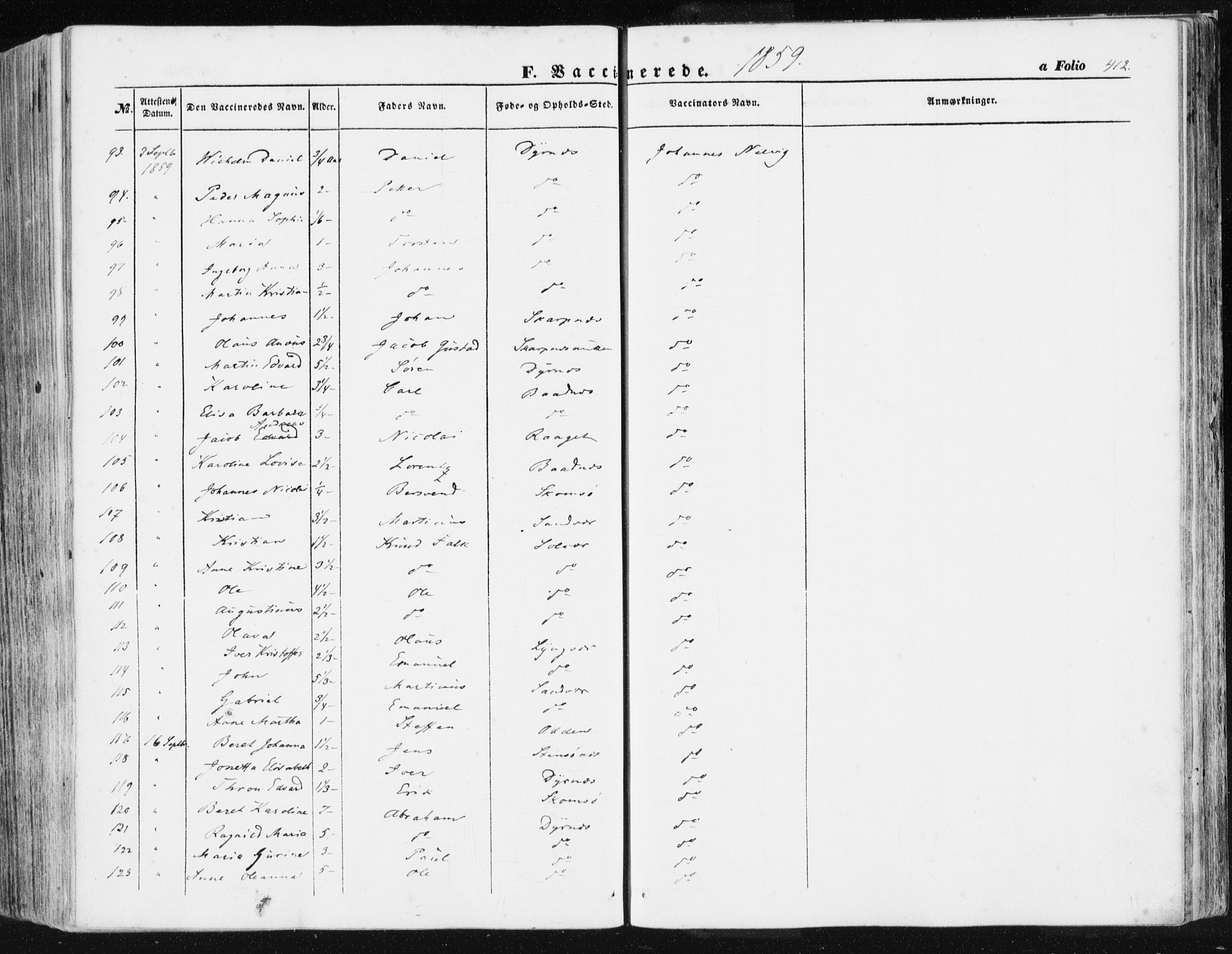 Ministerialprotokoller, klokkerbøker og fødselsregistre - Møre og Romsdal, AV/SAT-A-1454/581/L0937: Parish register (official) no. 581A05, 1853-1872, p. 412