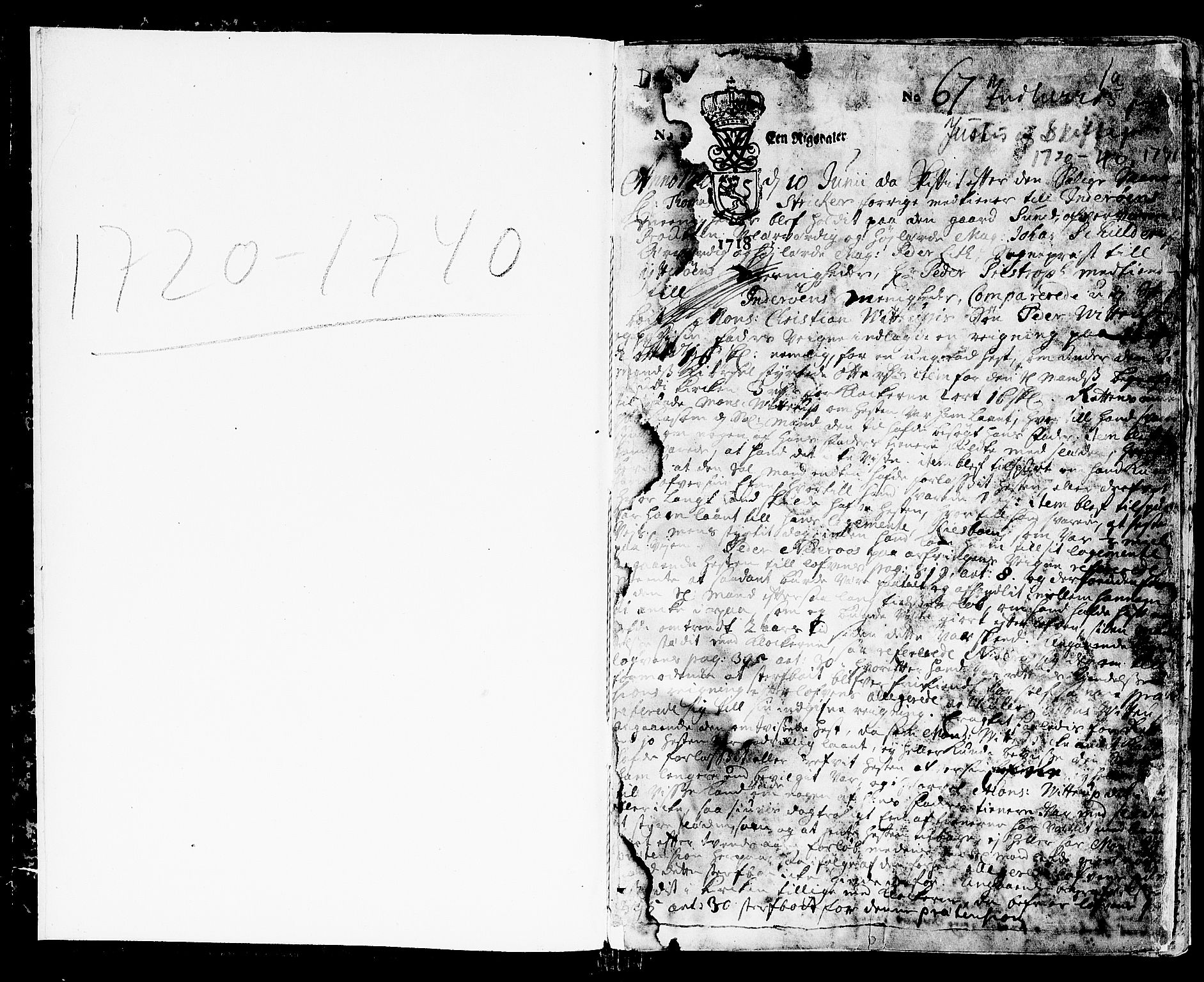 Innherad prosti, AV/SAT-A-6524/1/G/Ga/L0002: Justis- og skifteprotokoll, 1720-1740