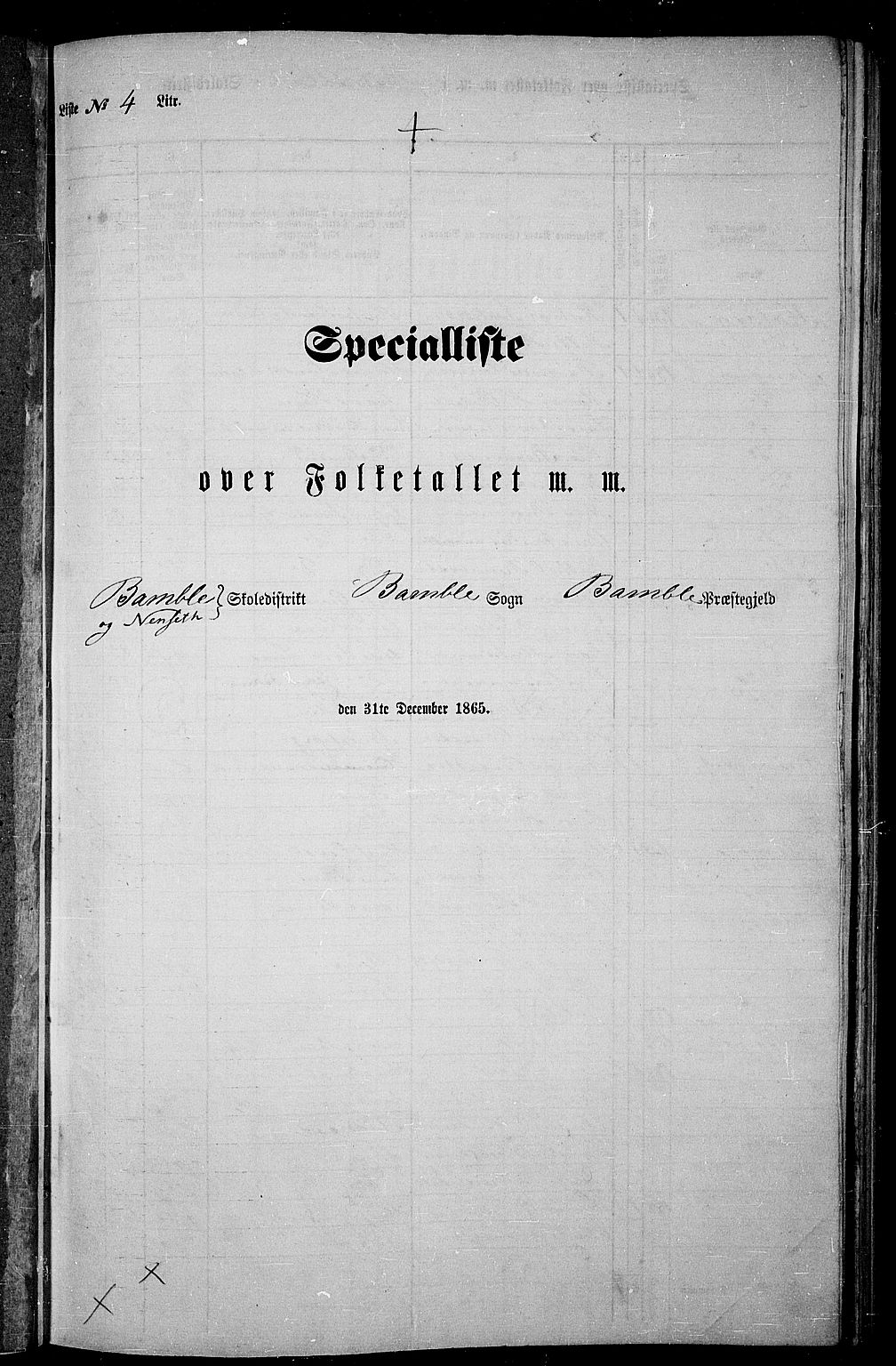 RA, 1865 census for Bamble, 1865, p. 73