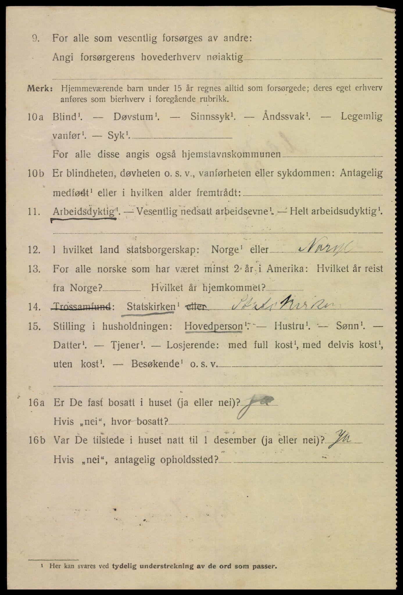 SAK, 1920 census for Mandal, 1920, p. 4196