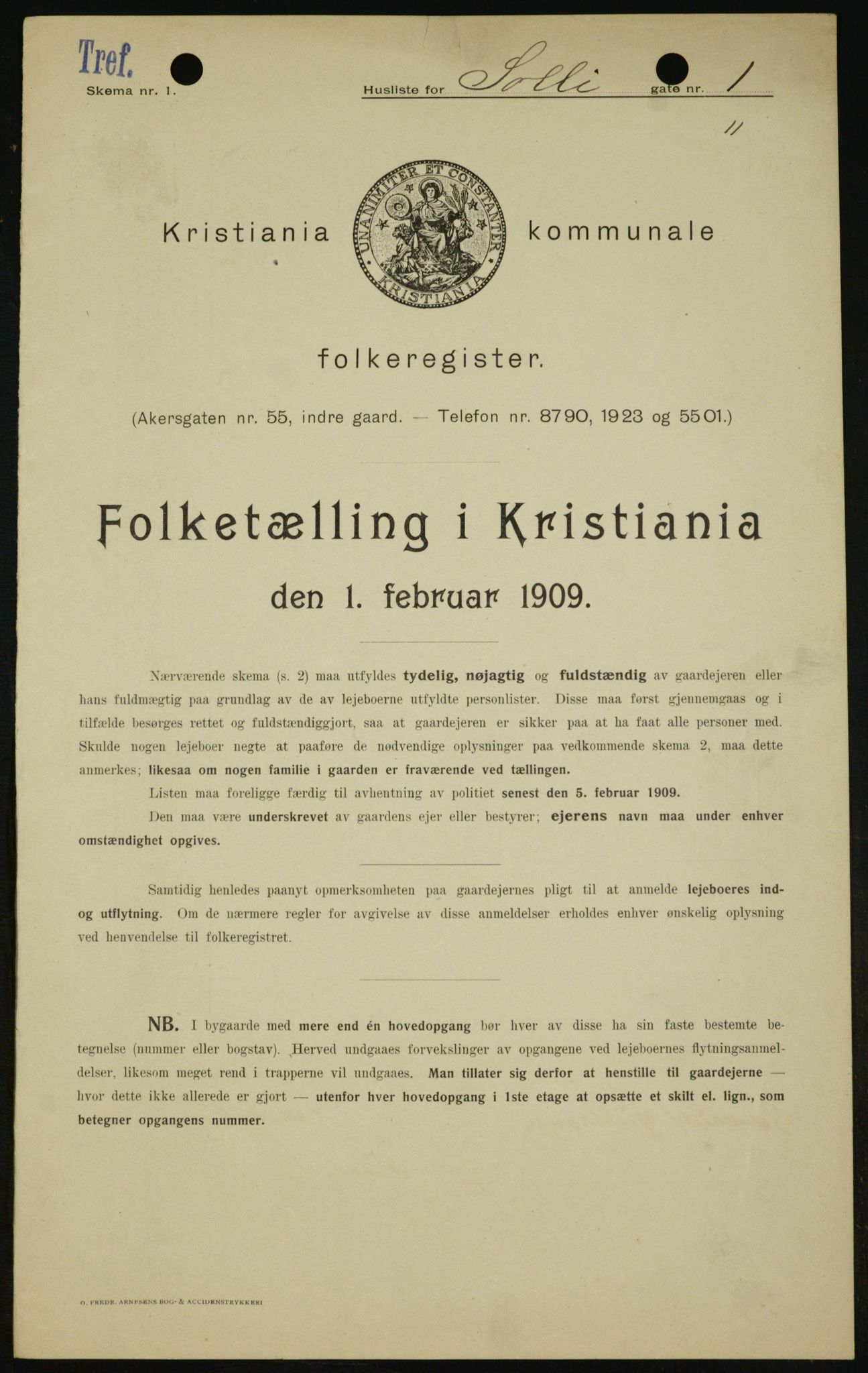 OBA, Municipal Census 1909 for Kristiania, 1909, p. 90341