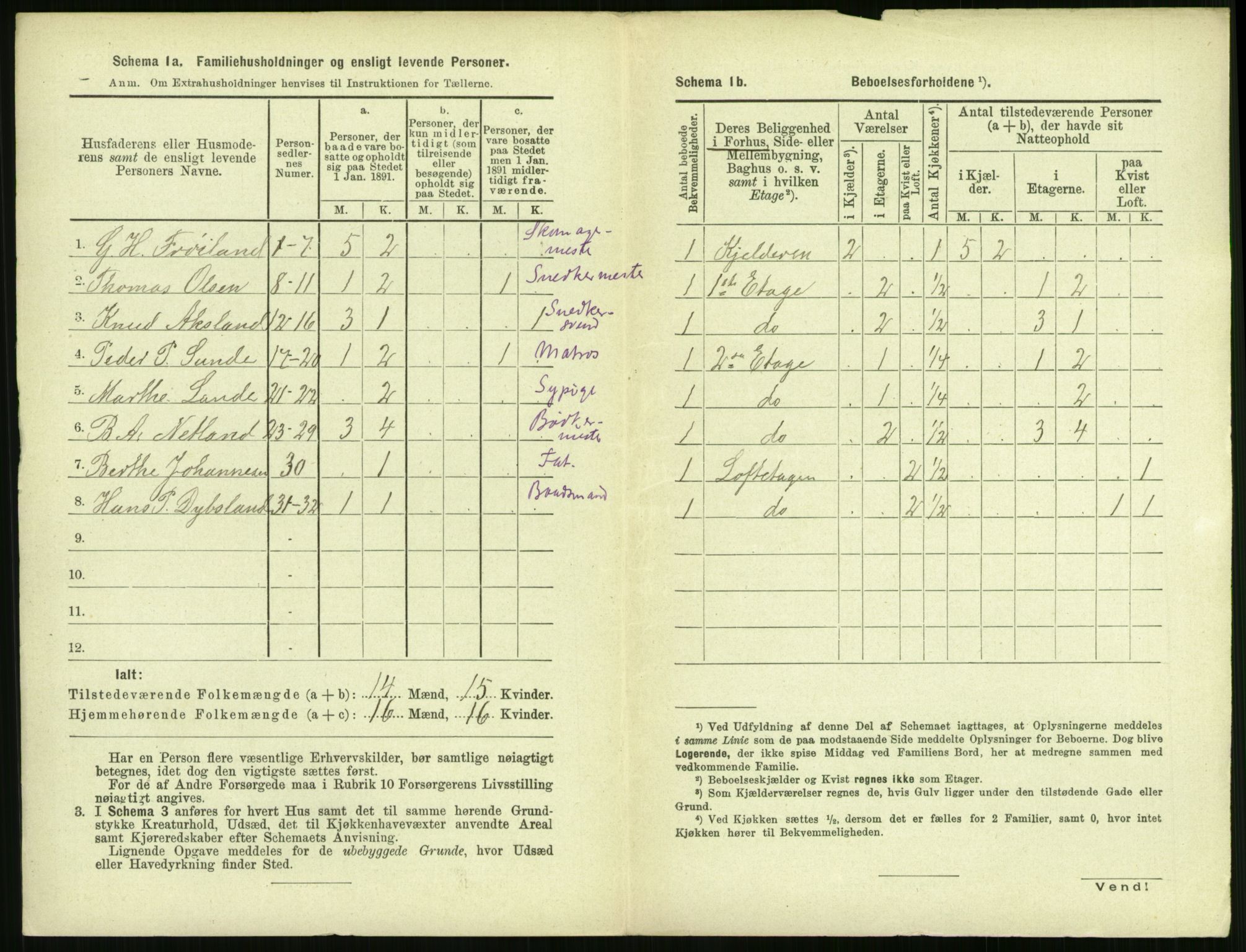 RA, 1891 census for 1106 Haugesund, 1891, p. 318