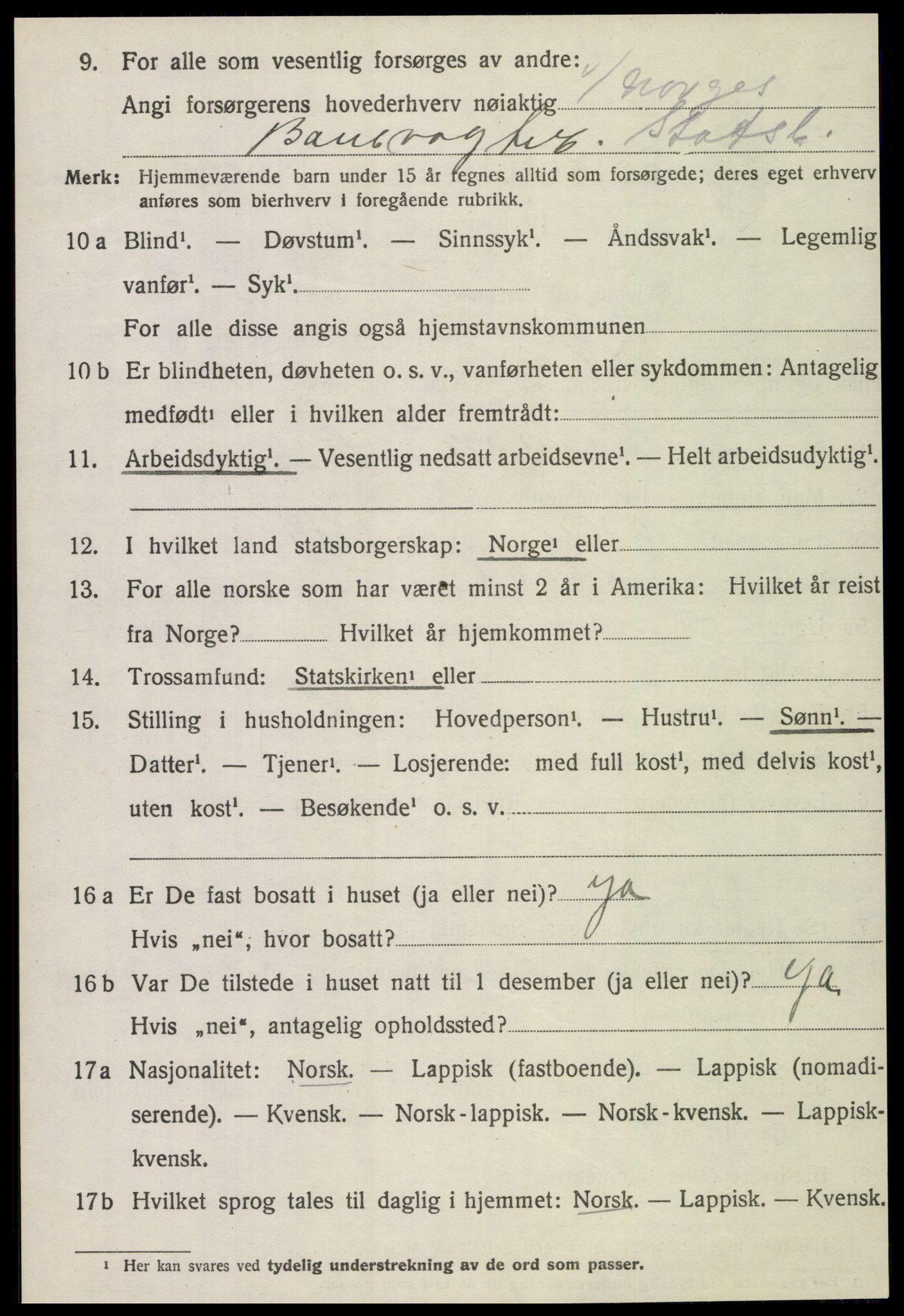 SAT, 1920 census for Egge, 1920, p. 1057