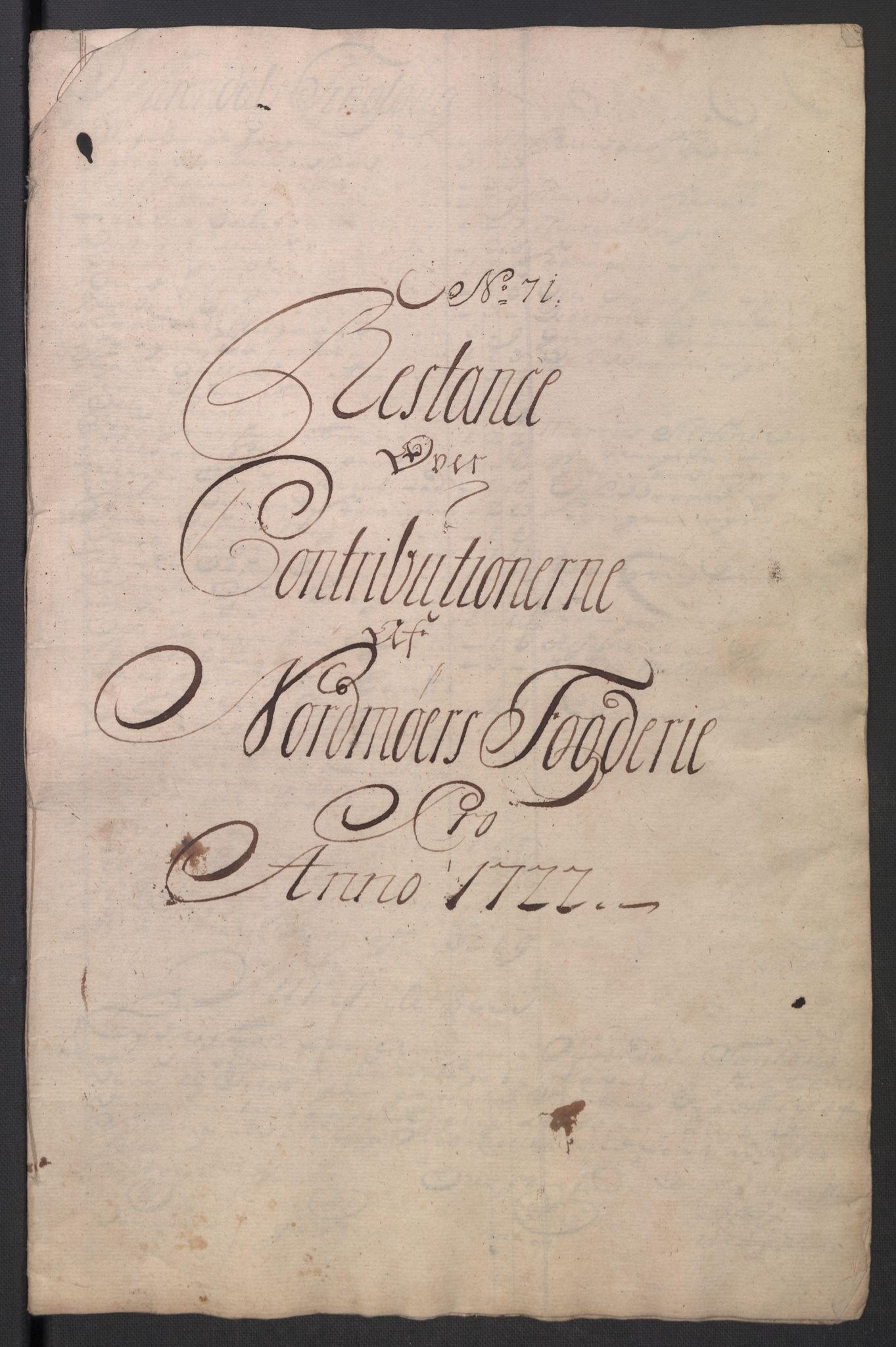 Rentekammeret inntil 1814, Reviderte regnskaper, Fogderegnskap, RA/EA-4092/R56/L3755: Fogderegnskap Nordmøre, 1722, p. 352