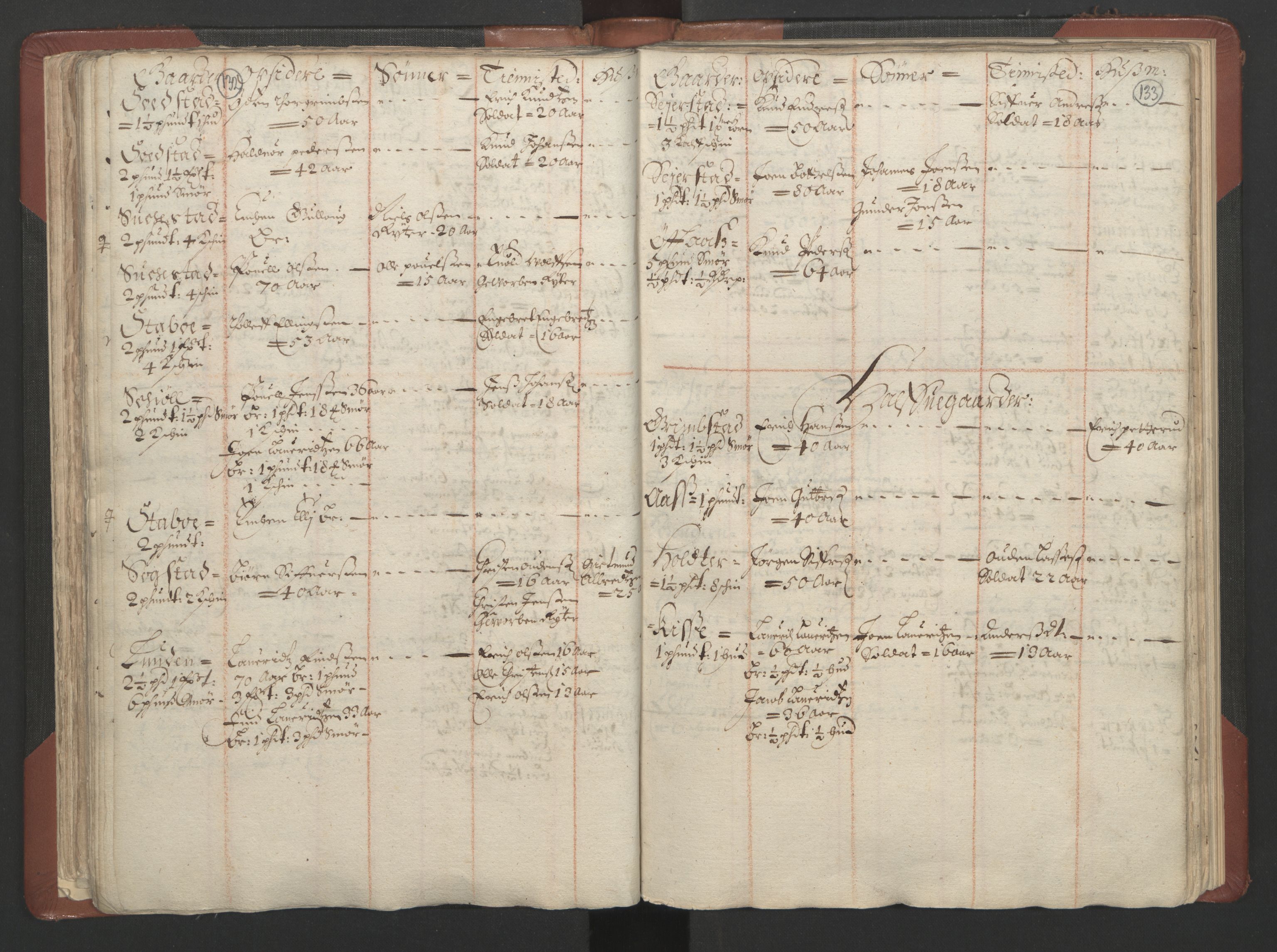 RA, Bailiff's Census 1664-1666, no. 4: Hadeland and Valdres fogderi and Gudbrandsdal fogderi, 1664, p. 132-133