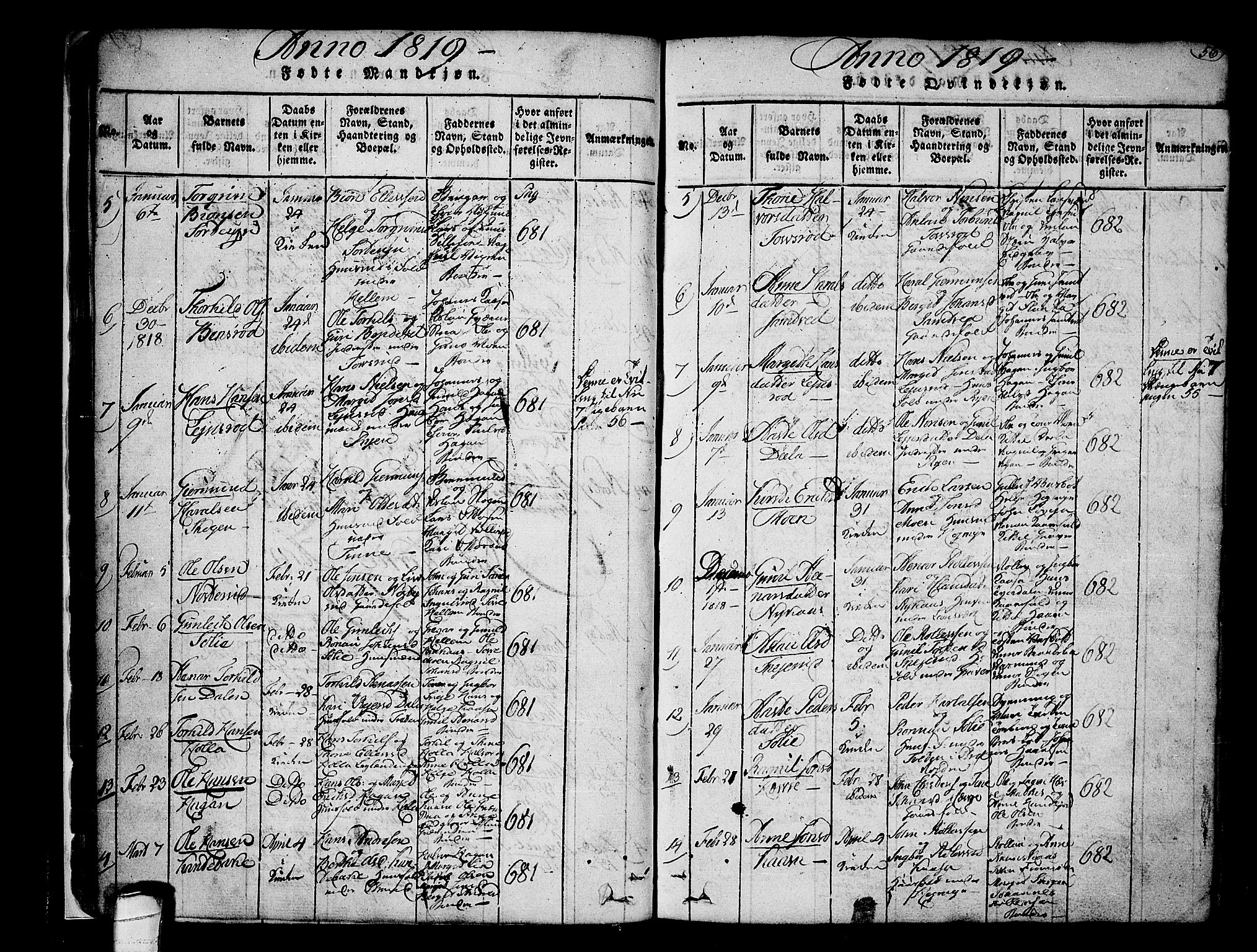 Heddal kirkebøker, SAKO/A-268/F/Fa/L0005: Parish register (official) no. I 5, 1814-1837, p. 55-56