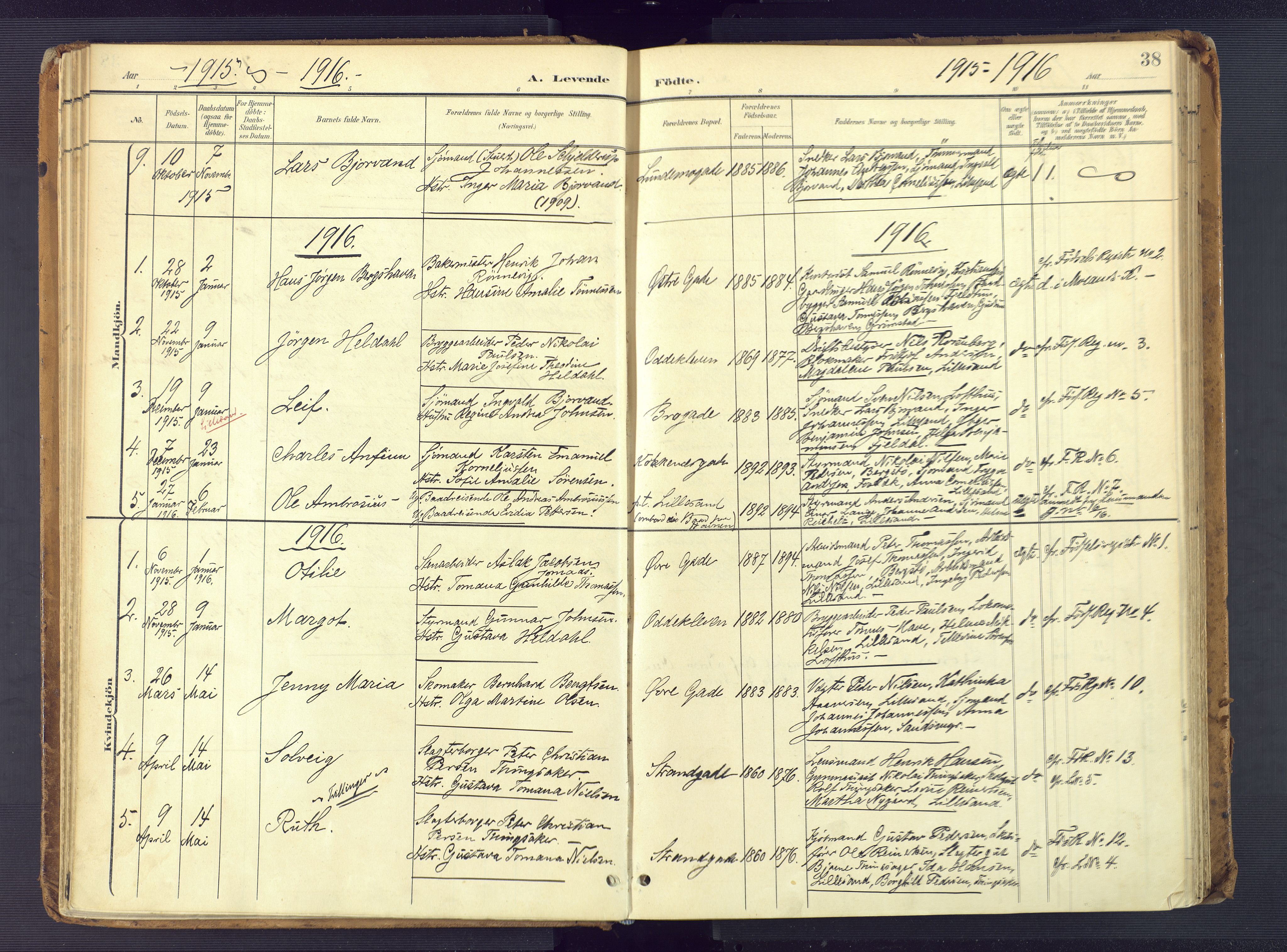 Vestre Moland sokneprestkontor, AV/SAK-1111-0046/F/Fa/Faa/L0002: Parish register (official) no. A 2, 1900-1926, p. 38