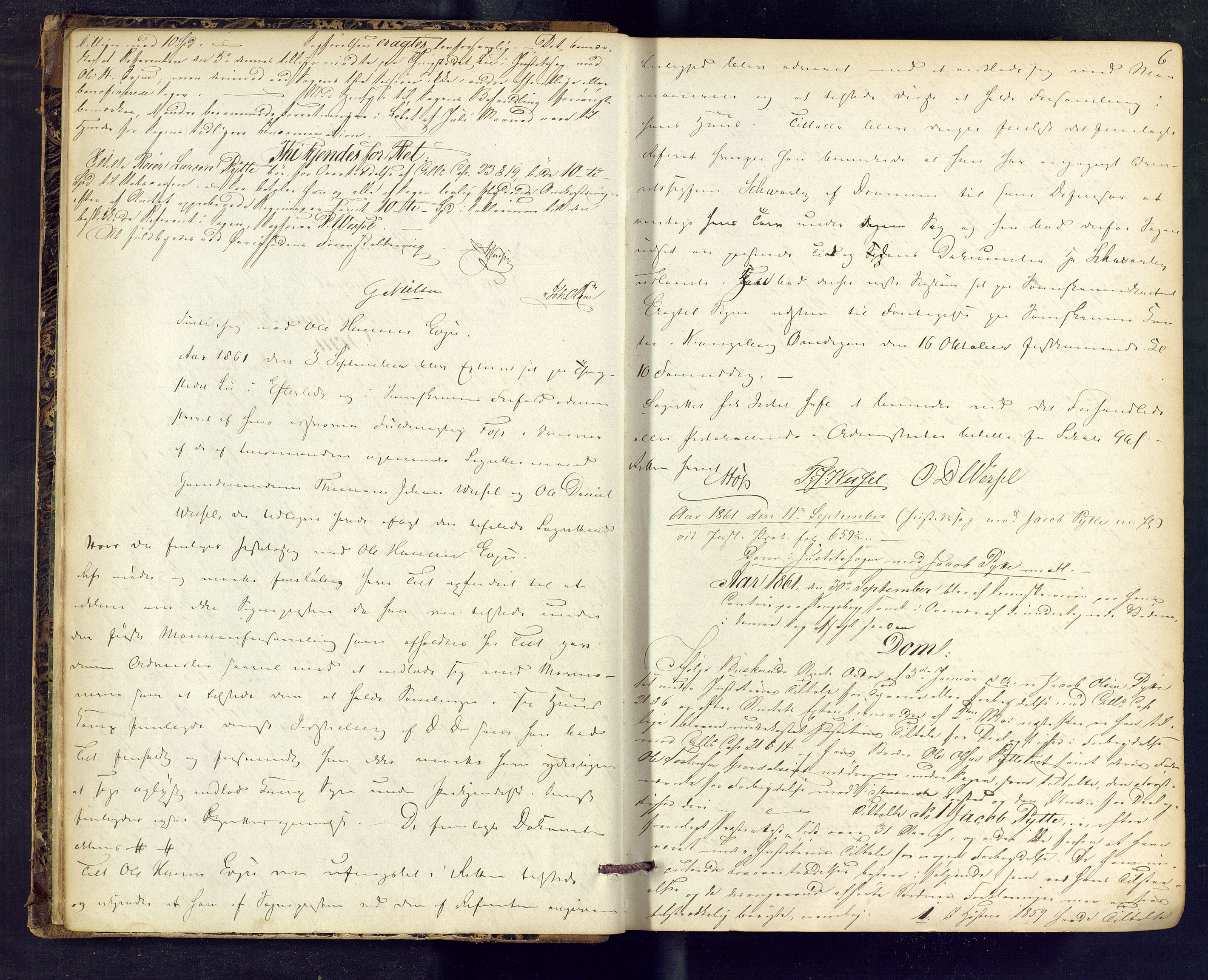Numedal og Sandsvær sorenskriveri, AV/SAKO-A-128/F/Fc/Fca/L0009: Ekstrarettsprotokoll, 1861-1869, p. 6
