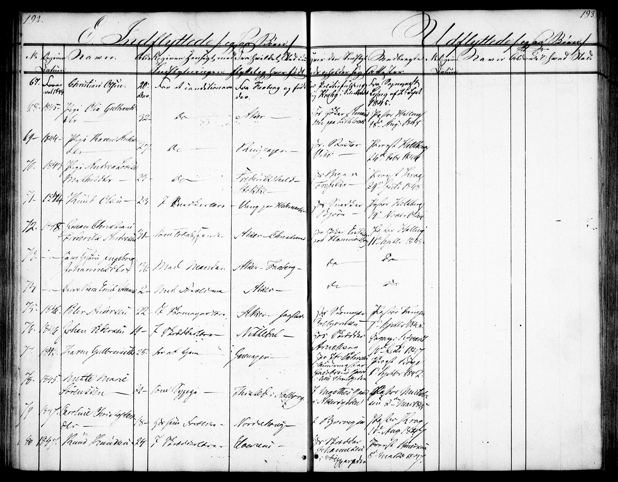 Oslo domkirke Kirkebøker, AV/SAO-A-10752/F/Fa/L0028: Parish register (official) no. 28, 1840-1876, p. 192-193