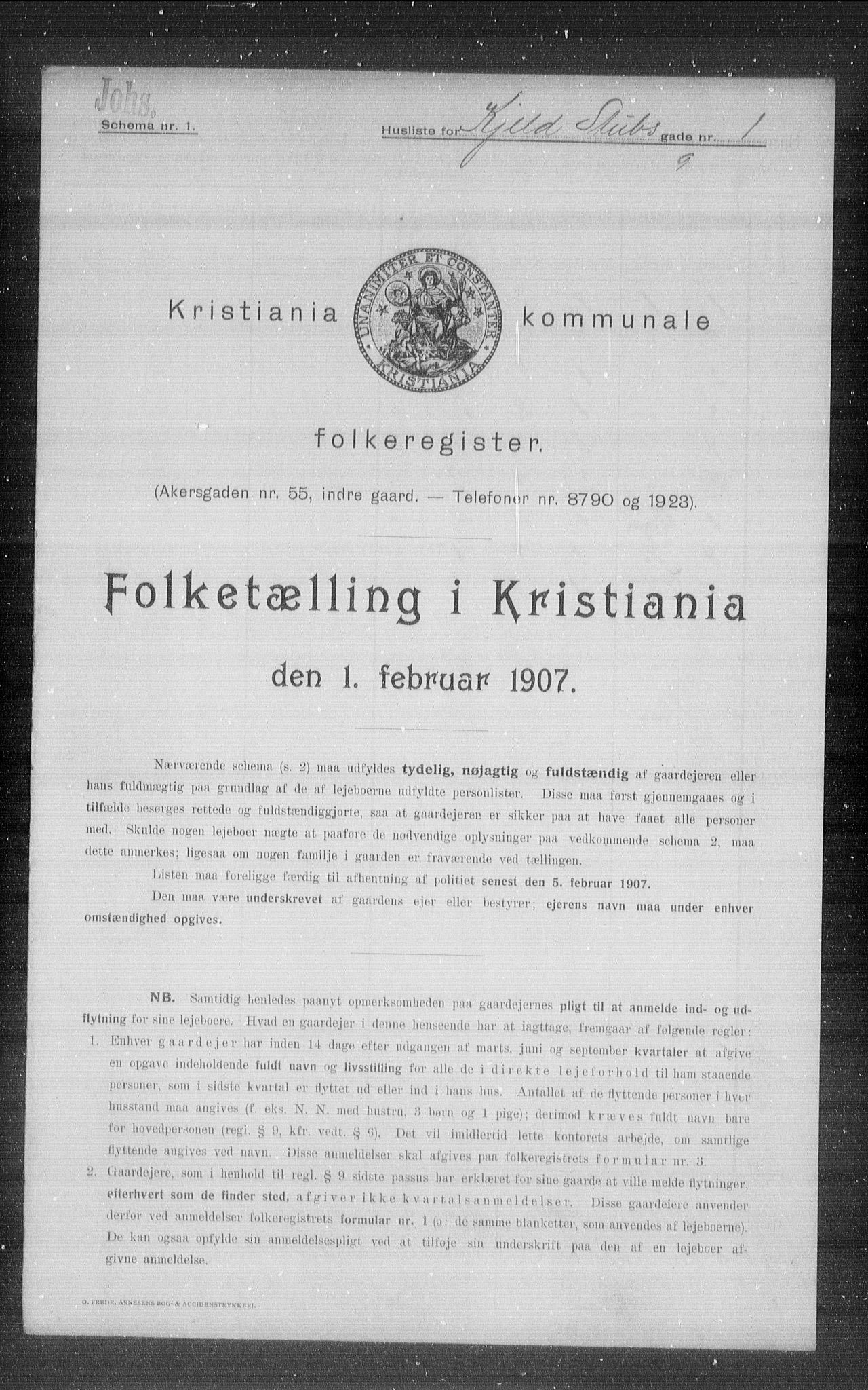 OBA, Municipal Census 1907 for Kristiania, 1907, p. 26148