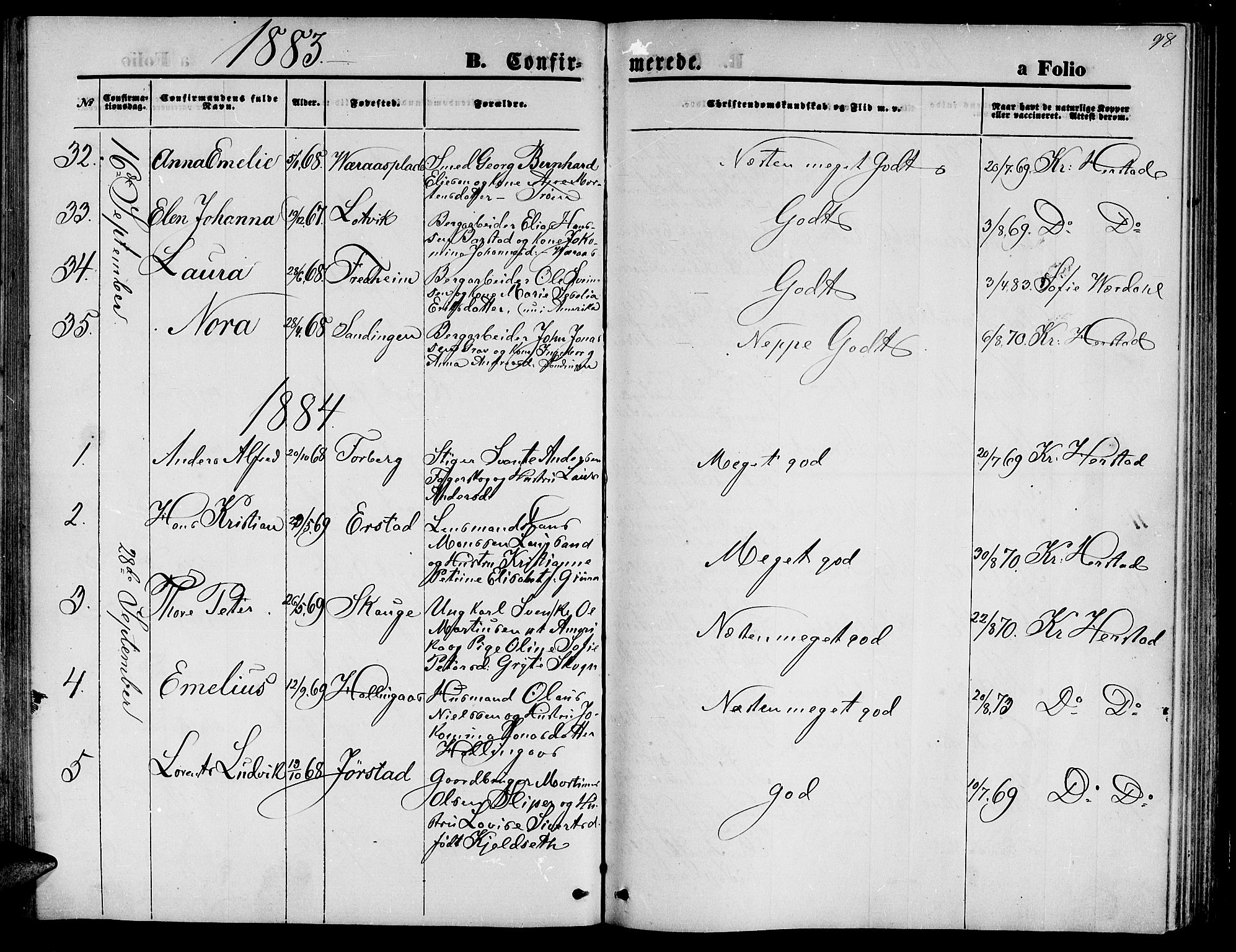 Ministerialprotokoller, klokkerbøker og fødselsregistre - Nord-Trøndelag, SAT/A-1458/722/L0225: Parish register (copy) no. 722C01, 1871-1888, p. 98