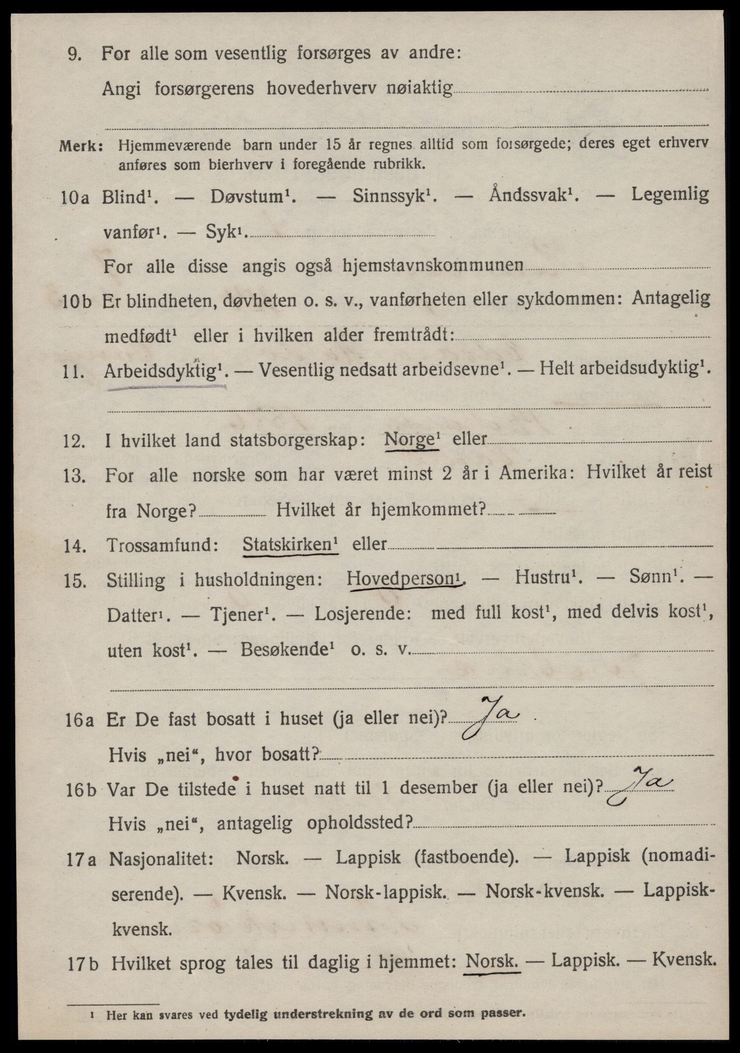 SAT, 1920 census for Rennebu, 1920, p. 4929