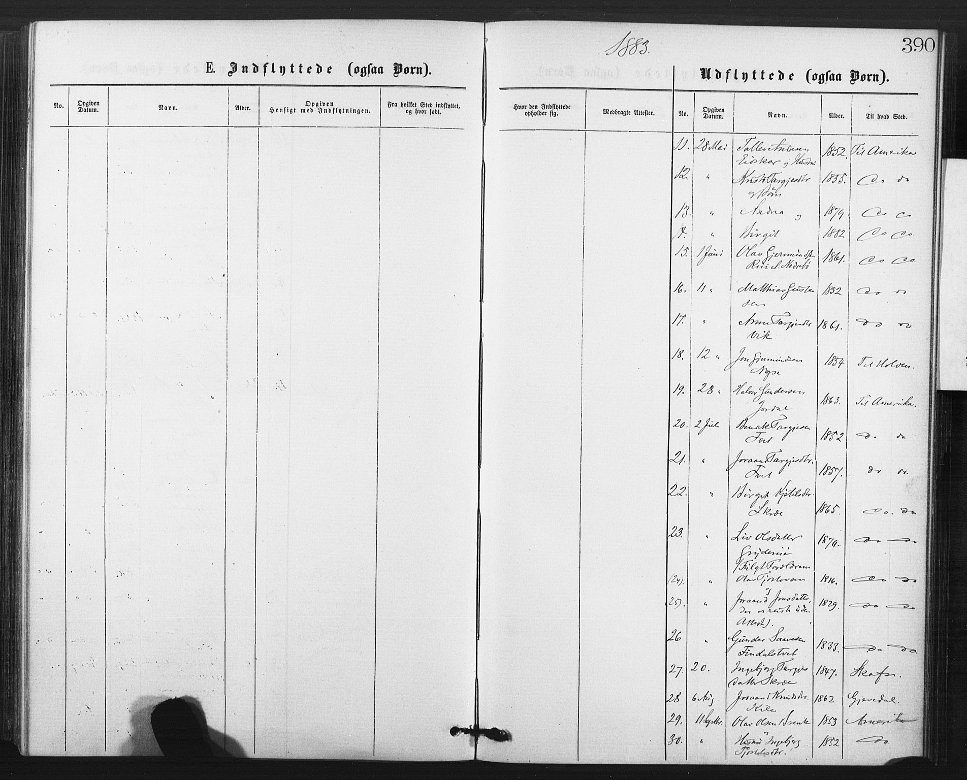 Fyresdal kirkebøker, AV/SAKO-A-263/F/Fa/L0006: Parish register (official) no. I 6, 1872-1886, p. 390