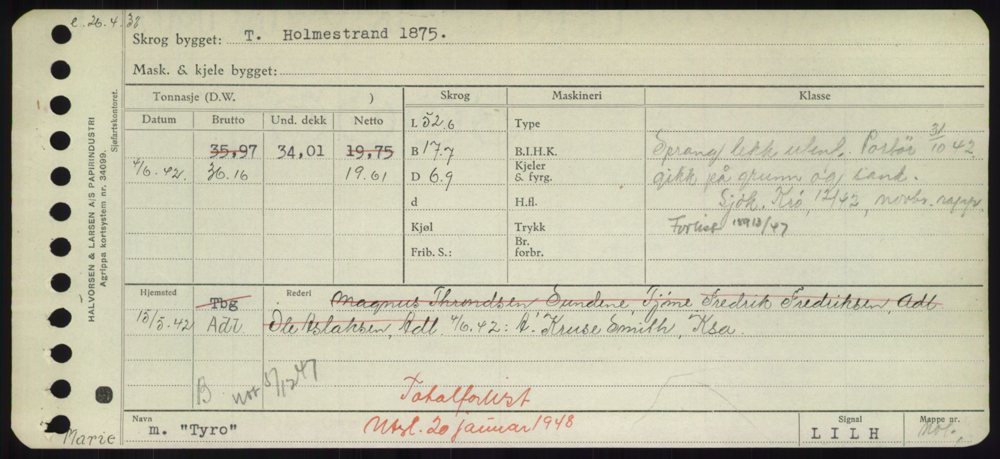 Sjøfartsdirektoratet med forløpere, Skipsmålingen, RA/S-1627/H/Hd/L0039: Fartøy, Ti-Tø, p. 889