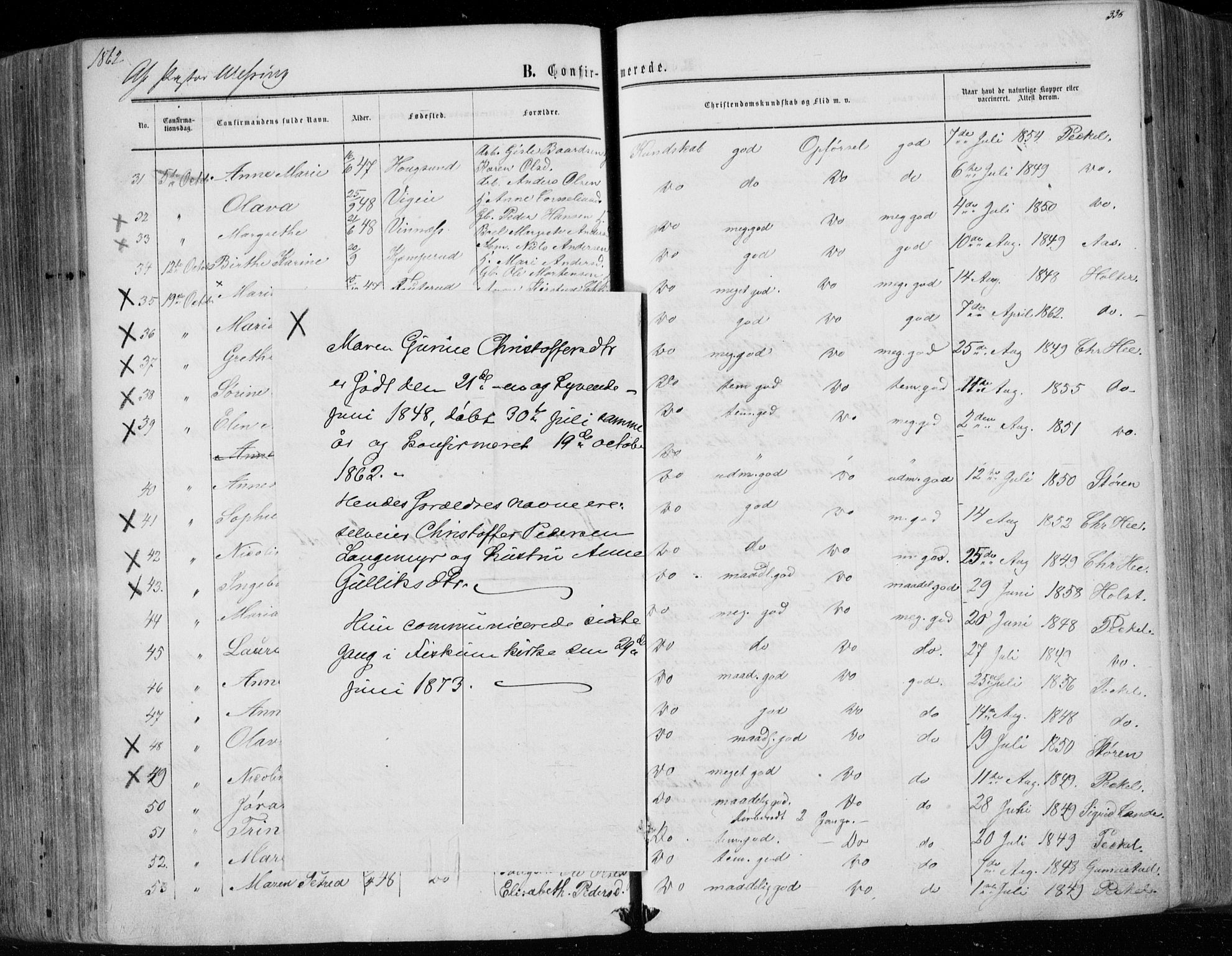 Eiker kirkebøker, AV/SAKO-A-4/F/Fa/L0016: Parish register (official) no. I 16, 1860-1868