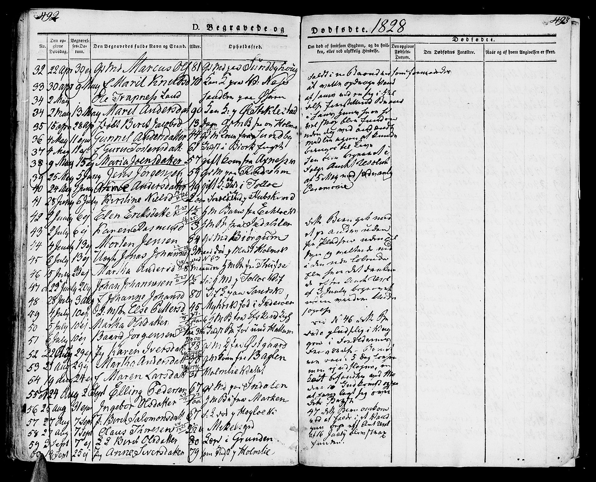 Ministerialprotokoller, klokkerbøker og fødselsregistre - Nord-Trøndelag, SAT/A-1458/723/L0237: Parish register (official) no. 723A06, 1822-1830, p. 492-493