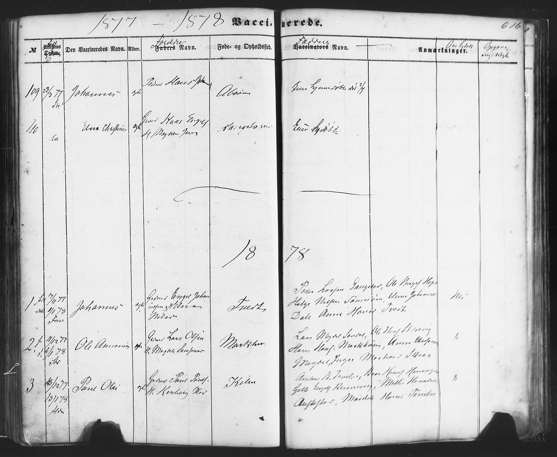 Fusa sokneprestembete, SAB/A-75401/H/Haa: Parish register (official) no. A 1II, 1855-1879, p. 616