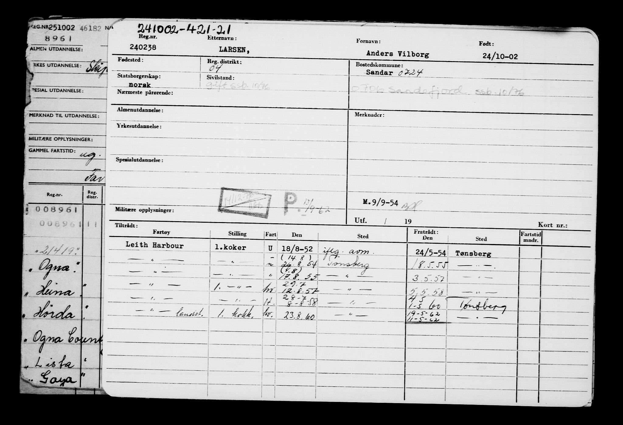 Direktoratet for sjømenn, AV/RA-S-3545/G/Gb/L0046: Hovedkort, 1902, p. 543