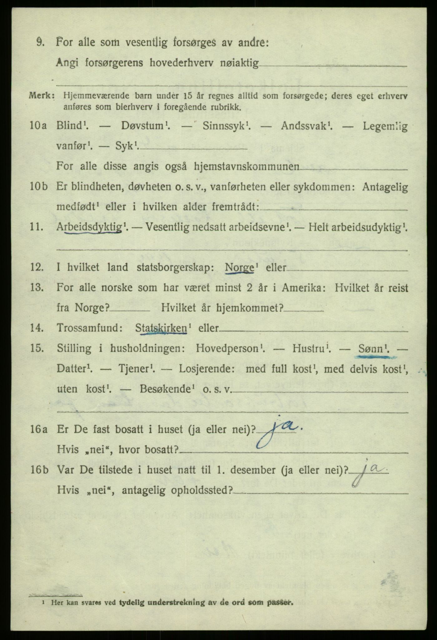 SAB, 1920 census for Lavik, 1920, p. 479