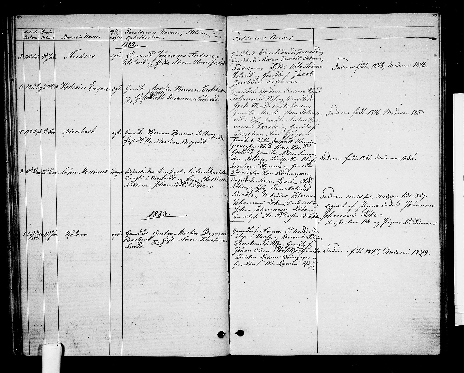 Botne kirkebøker, AV/SAKO-A-340/G/Gb/L0002: Parish register (copy) no. II 2, 1861-1886, p. 82-83