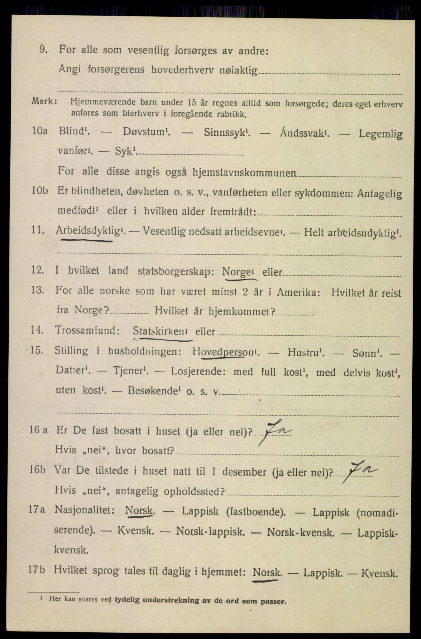 SAT, 1920 census for Beiarn, 1920, p. 1197