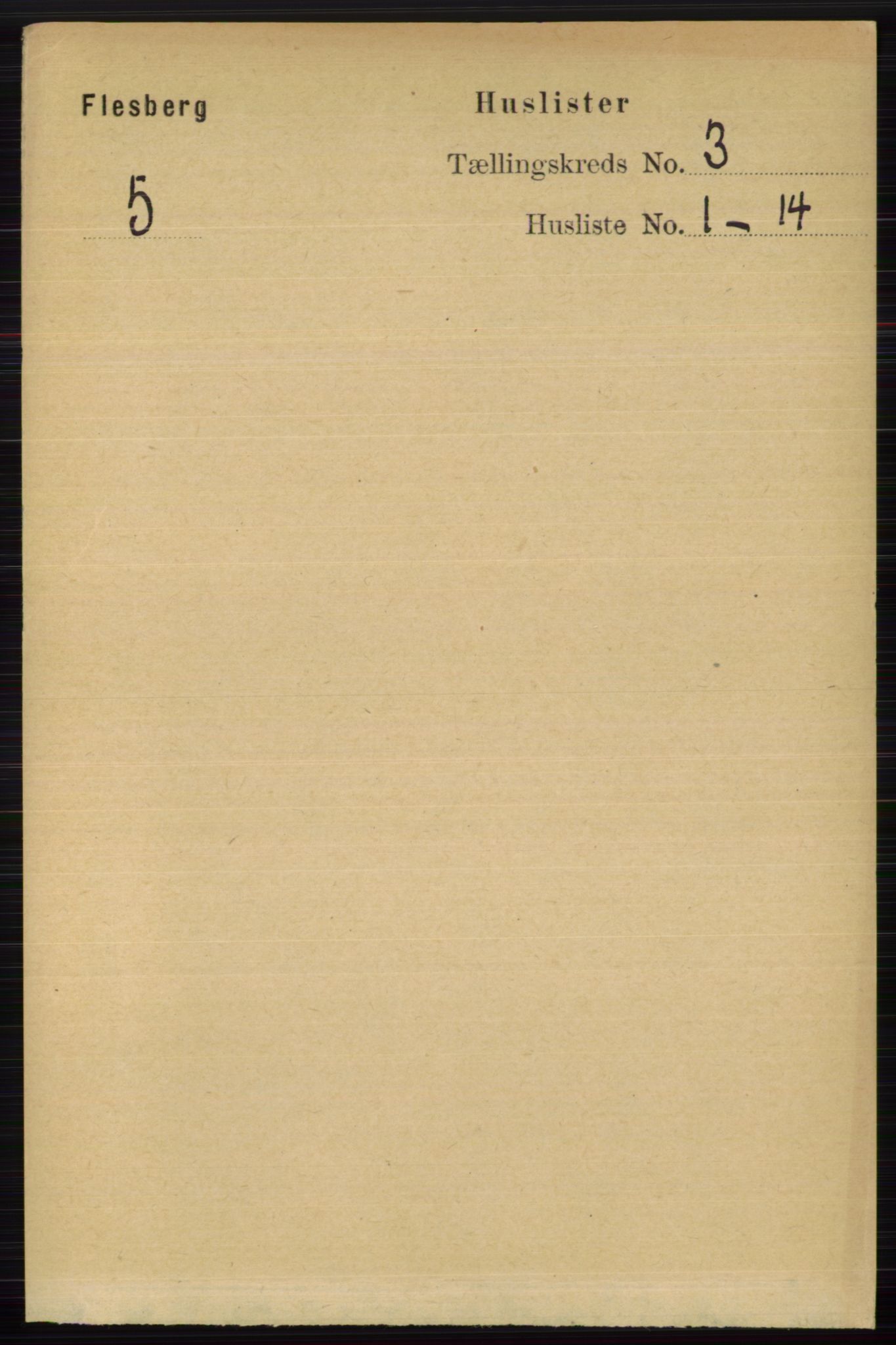 RA, 1891 census for 0631 Flesberg, 1891, p. 393