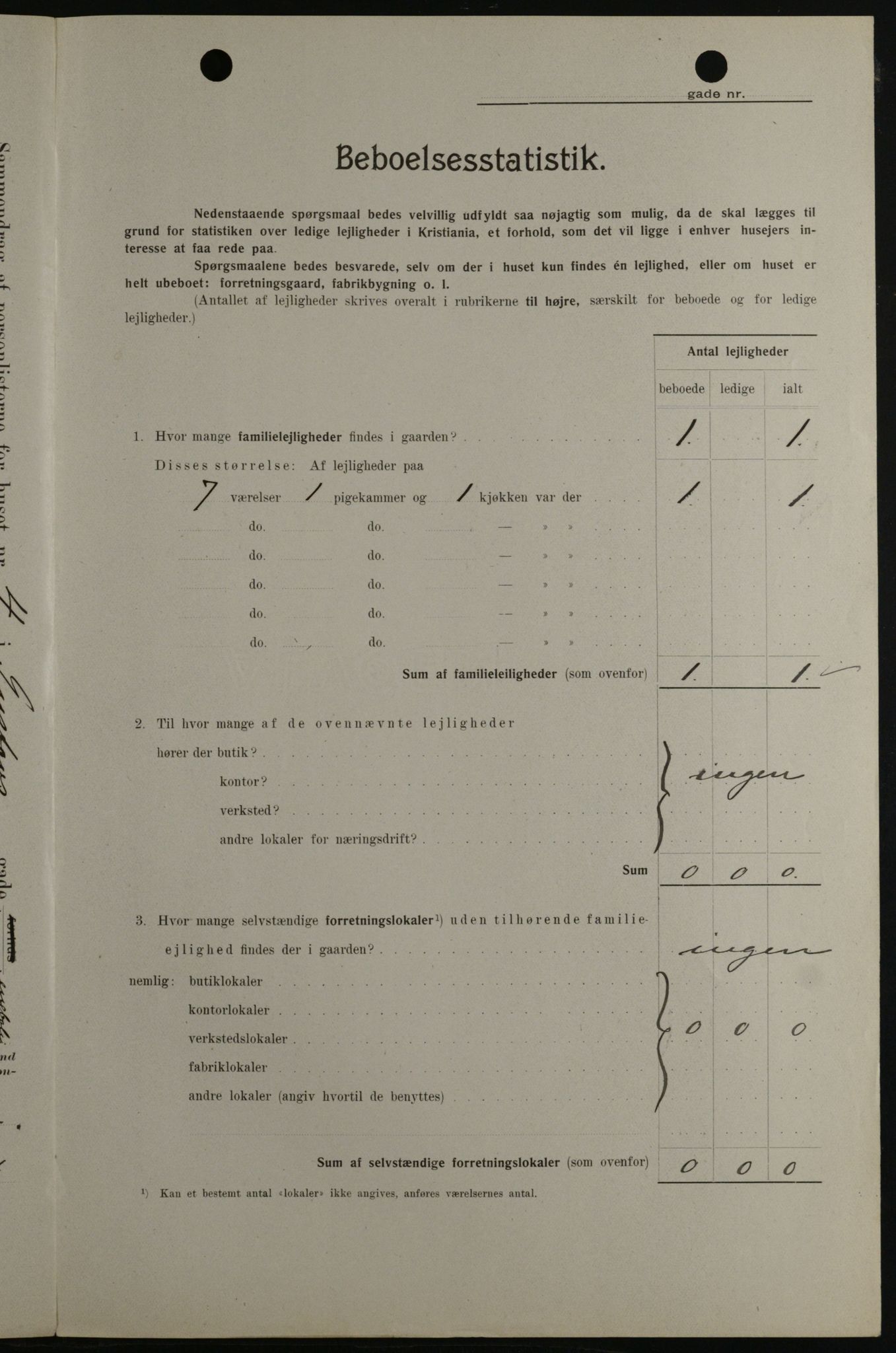 OBA, Municipal Census 1908 for Kristiania, 1908, p. 29317