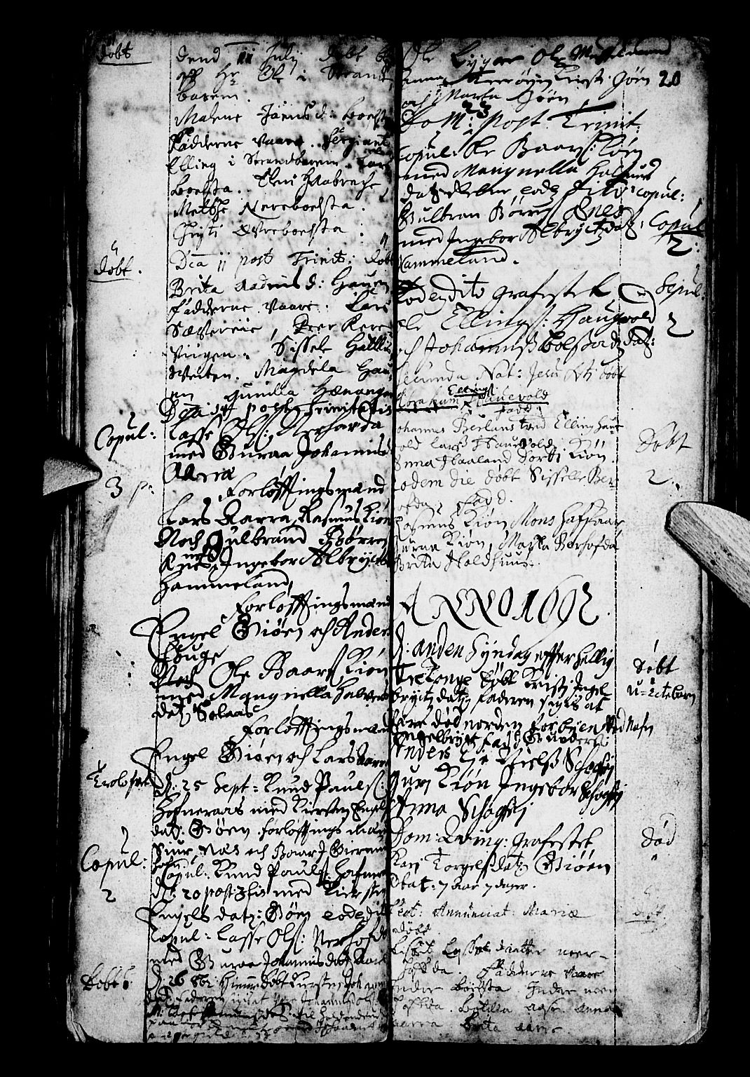 Os sokneprestembete, AV/SAB-A-99929: Parish register (official) no. A 3, 1669-1760, p. 20