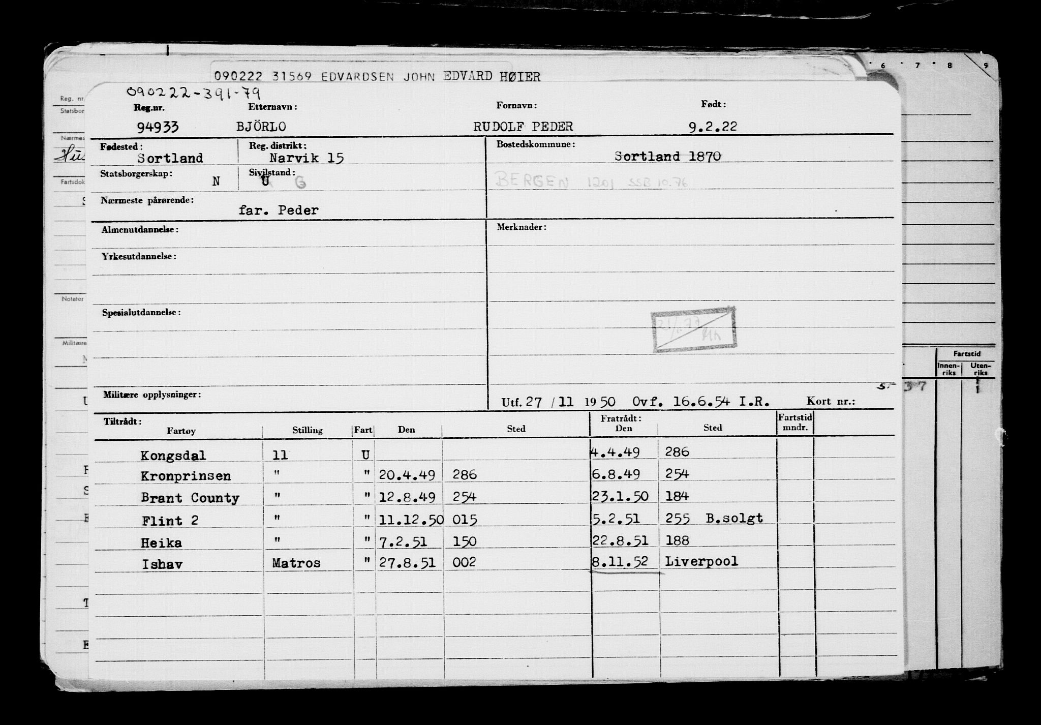 Direktoratet for sjømenn, AV/RA-S-3545/G/Gb/L0202: Hovedkort, 1922, p. 726