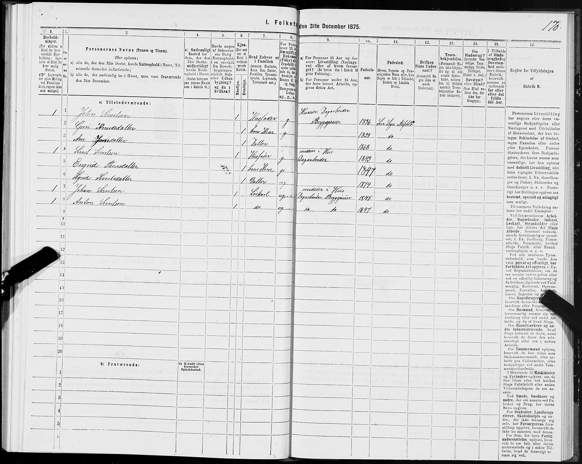 SAT, 1875 census for 1543P Nesset, 1875, p. 2170