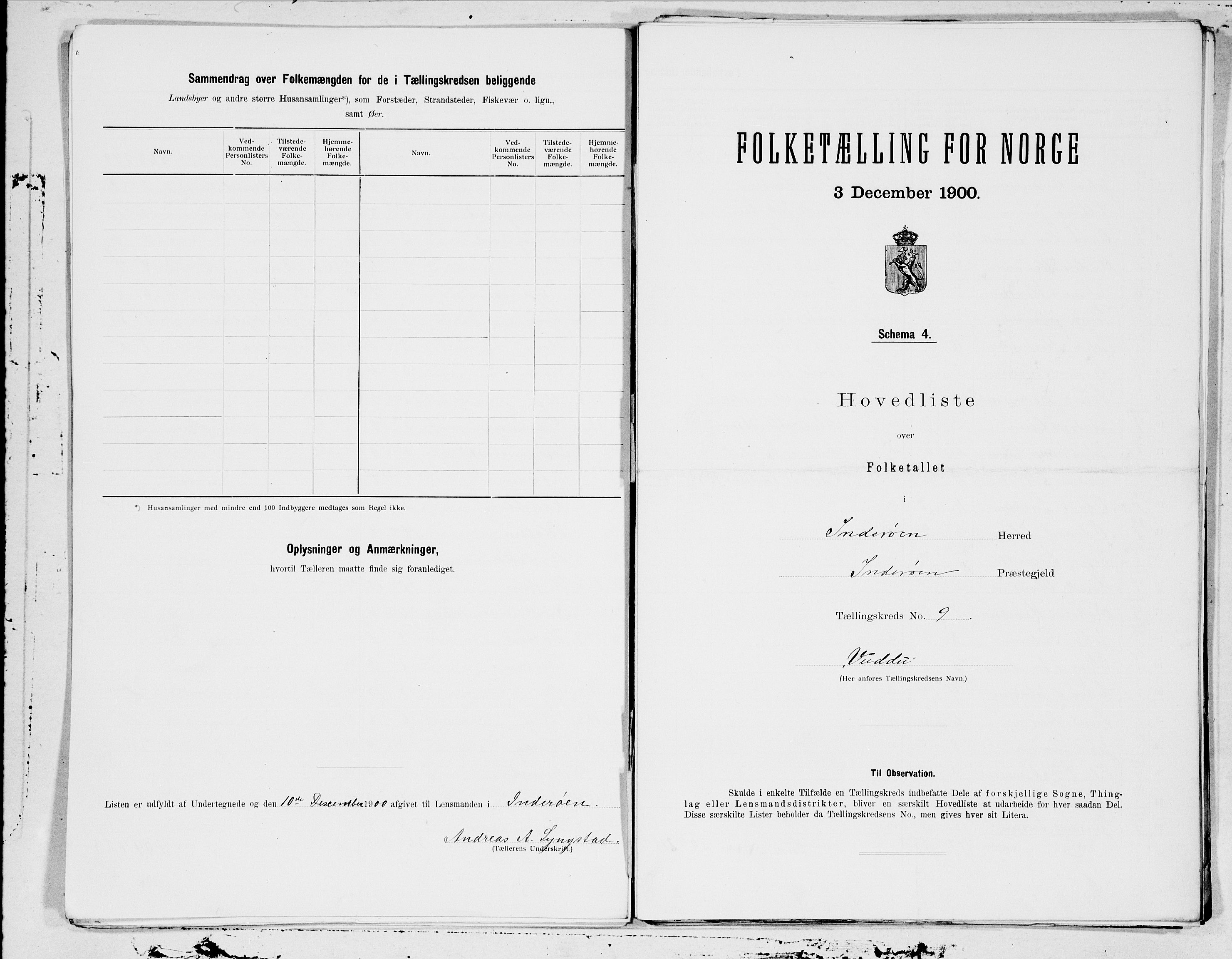 SAT, 1900 census for Inderøy, 1900, p. 18