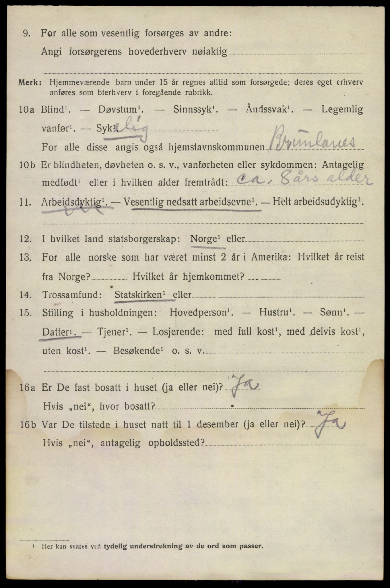 SAKO, 1920 census for Brunlanes, 1920, p. 7646