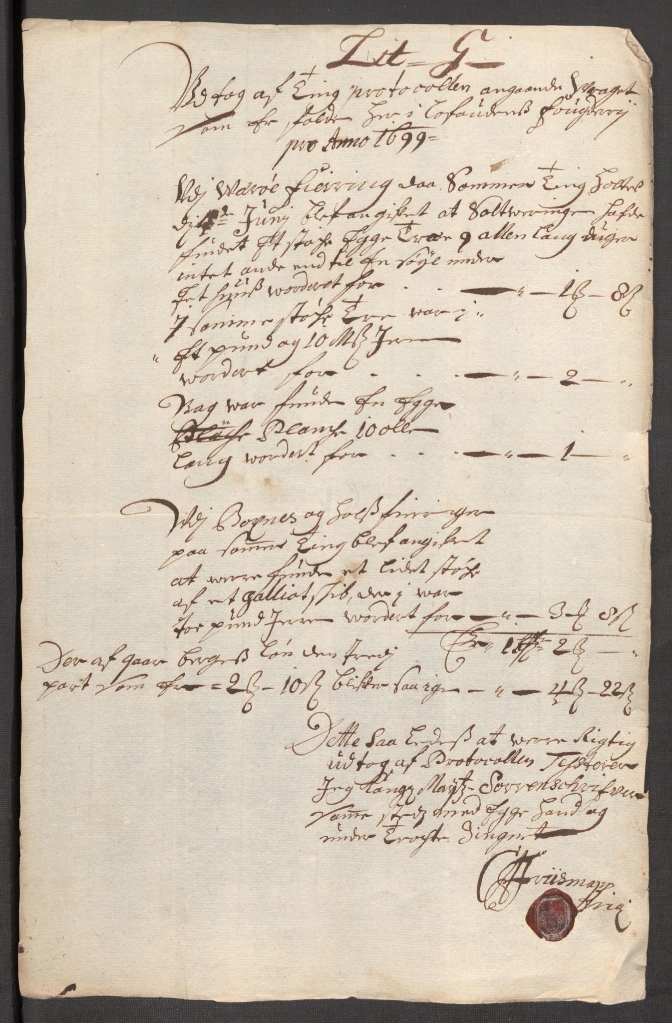 Rentekammeret inntil 1814, Reviderte regnskaper, Fogderegnskap, RA/EA-4092/R67/L4678: Fogderegnskap Vesterålen, Andenes og Lofoten, 1696-1708, p. 314