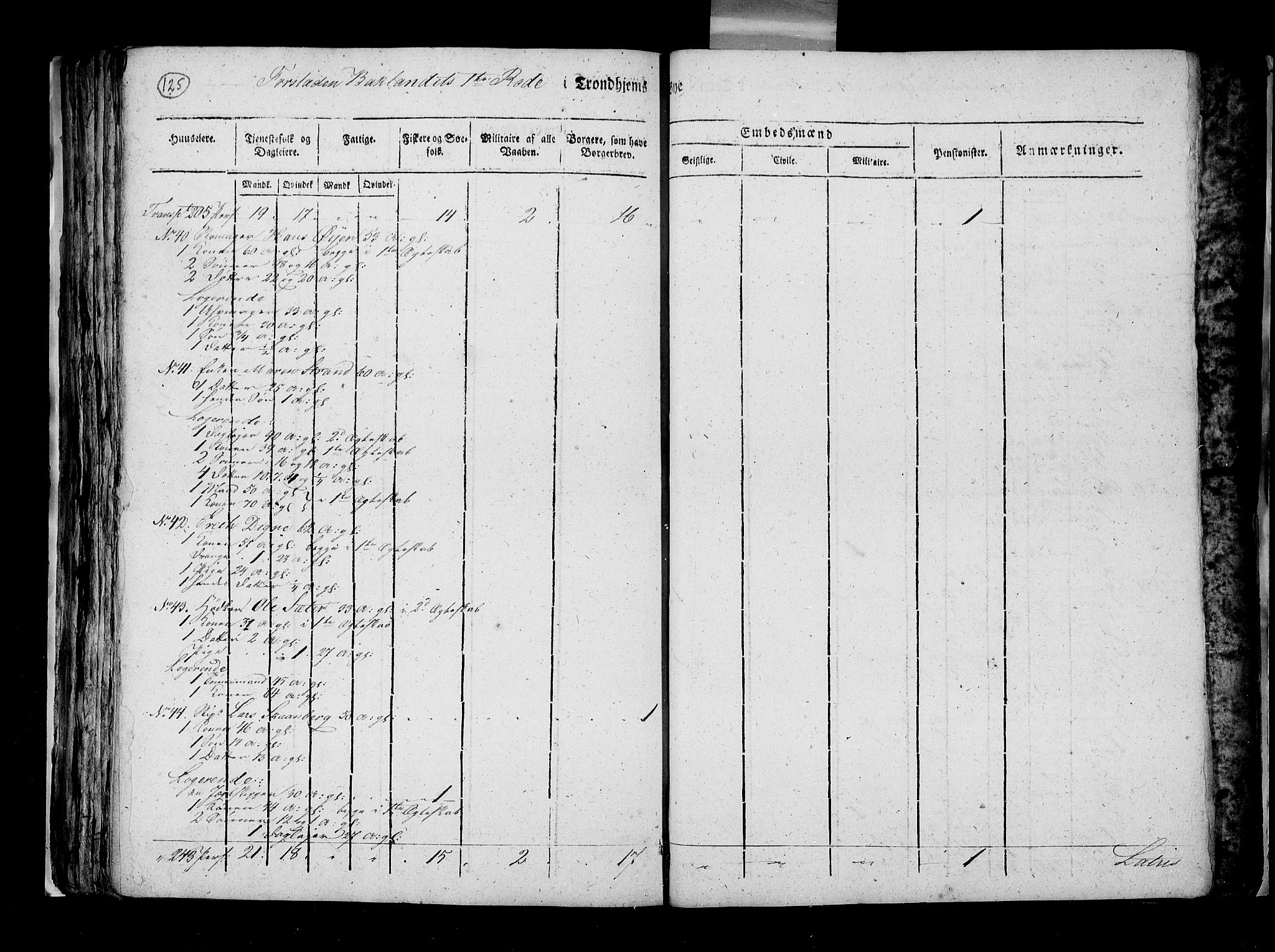 RA, Census 1815, vol. 5: Trondheim, 1815, p. 124