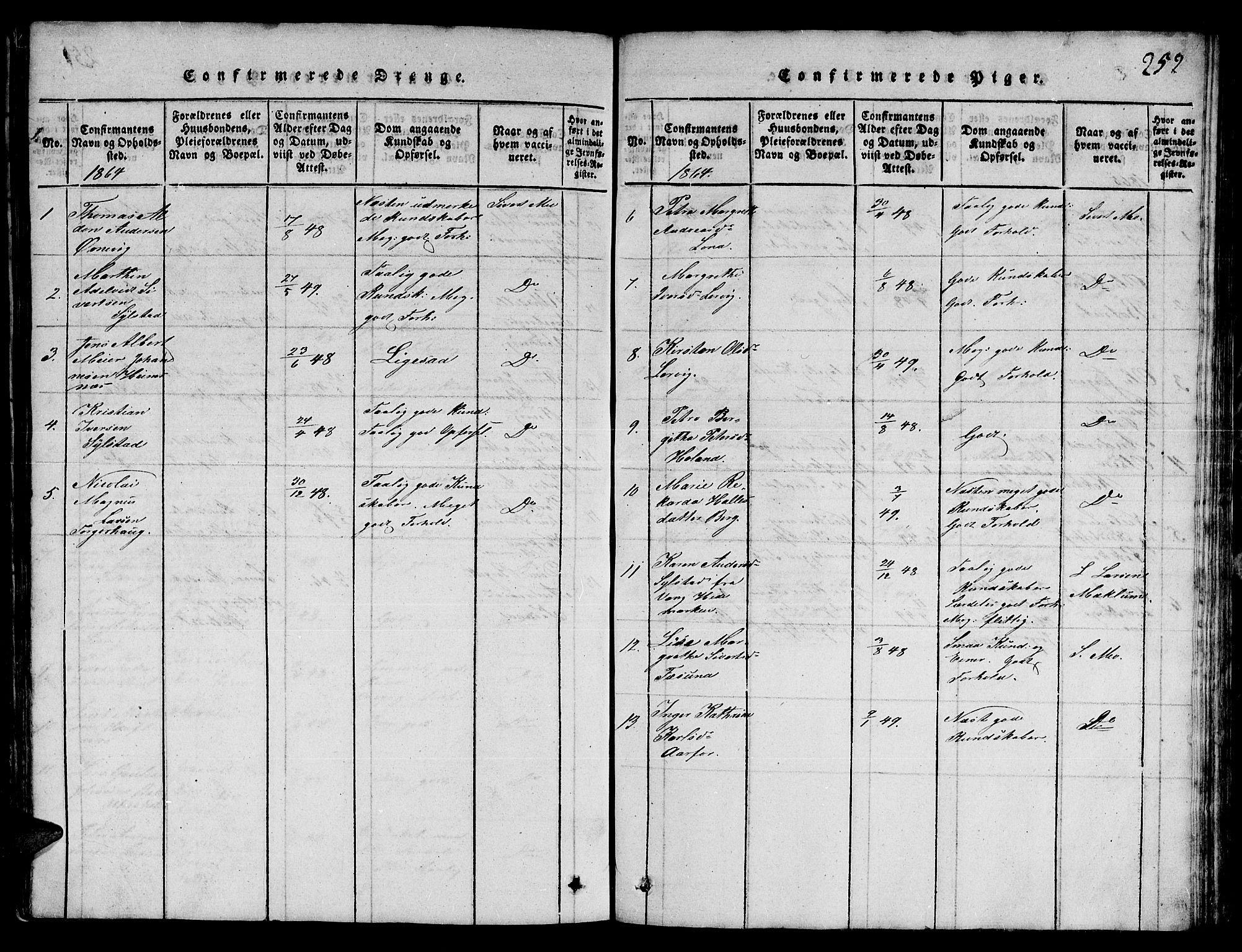 Ministerialprotokoller, klokkerbøker og fødselsregistre - Nord-Trøndelag, AV/SAT-A-1458/780/L0648: Parish register (copy) no. 780C01 /3, 1815-1877, p. 252