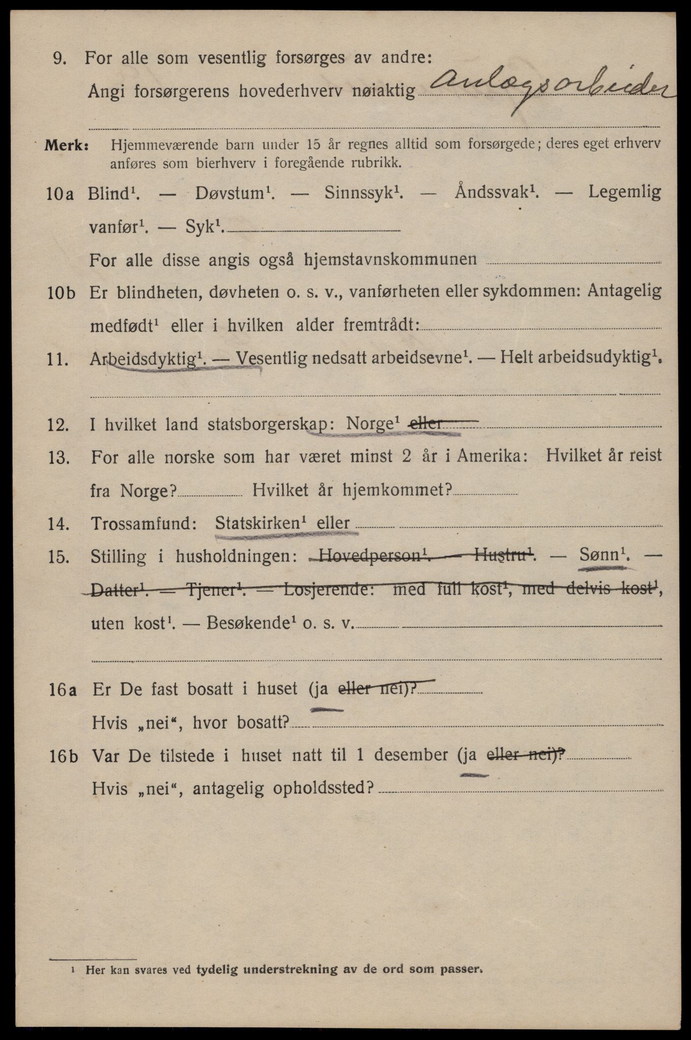 SAT, 1920 census for Trondheim, 1920, p. 137955