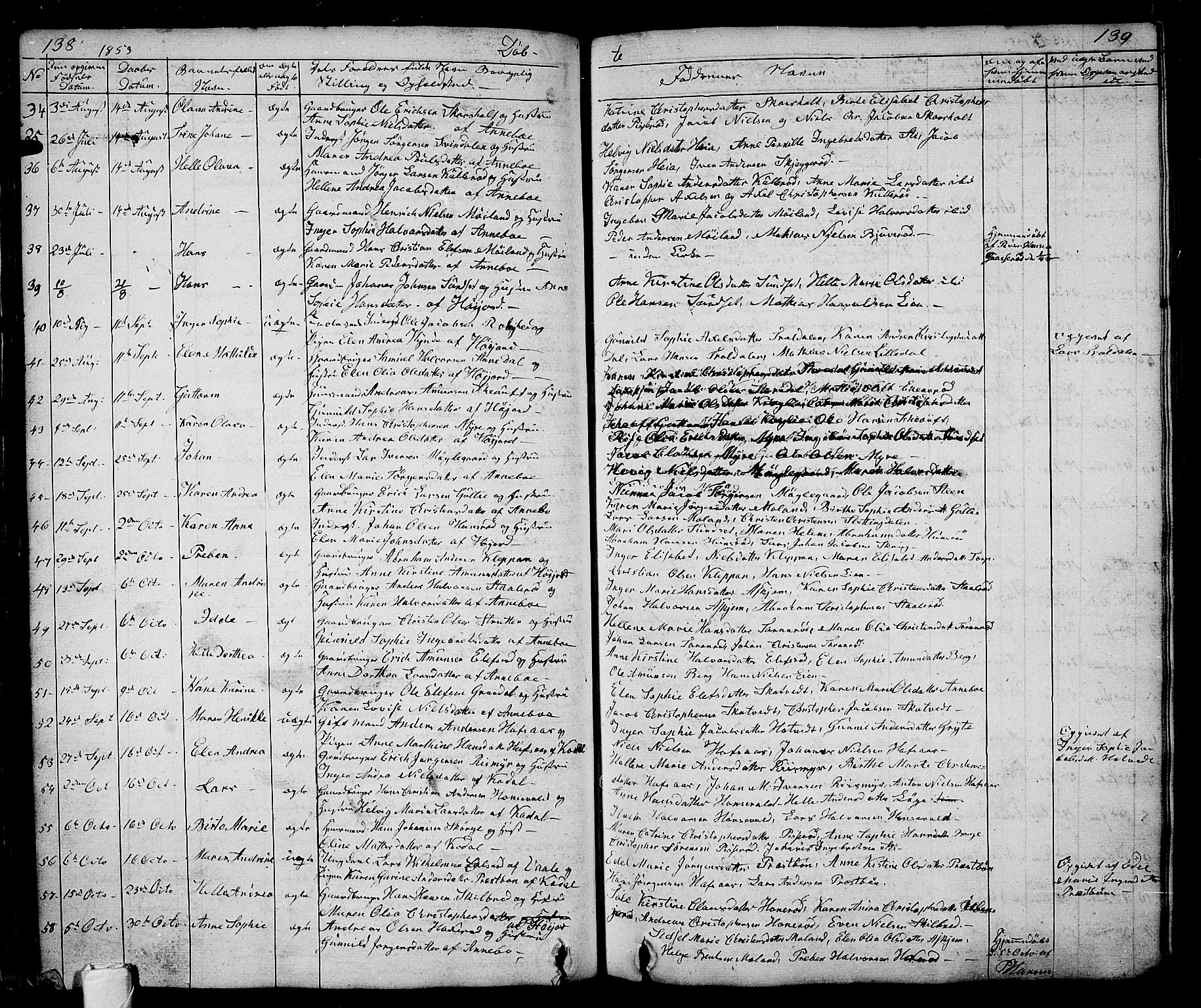 Andebu kirkebøker, AV/SAKO-A-336/G/Ga/L0003: Parish register (copy) no. I 3, 1832-1867, p. 138-139