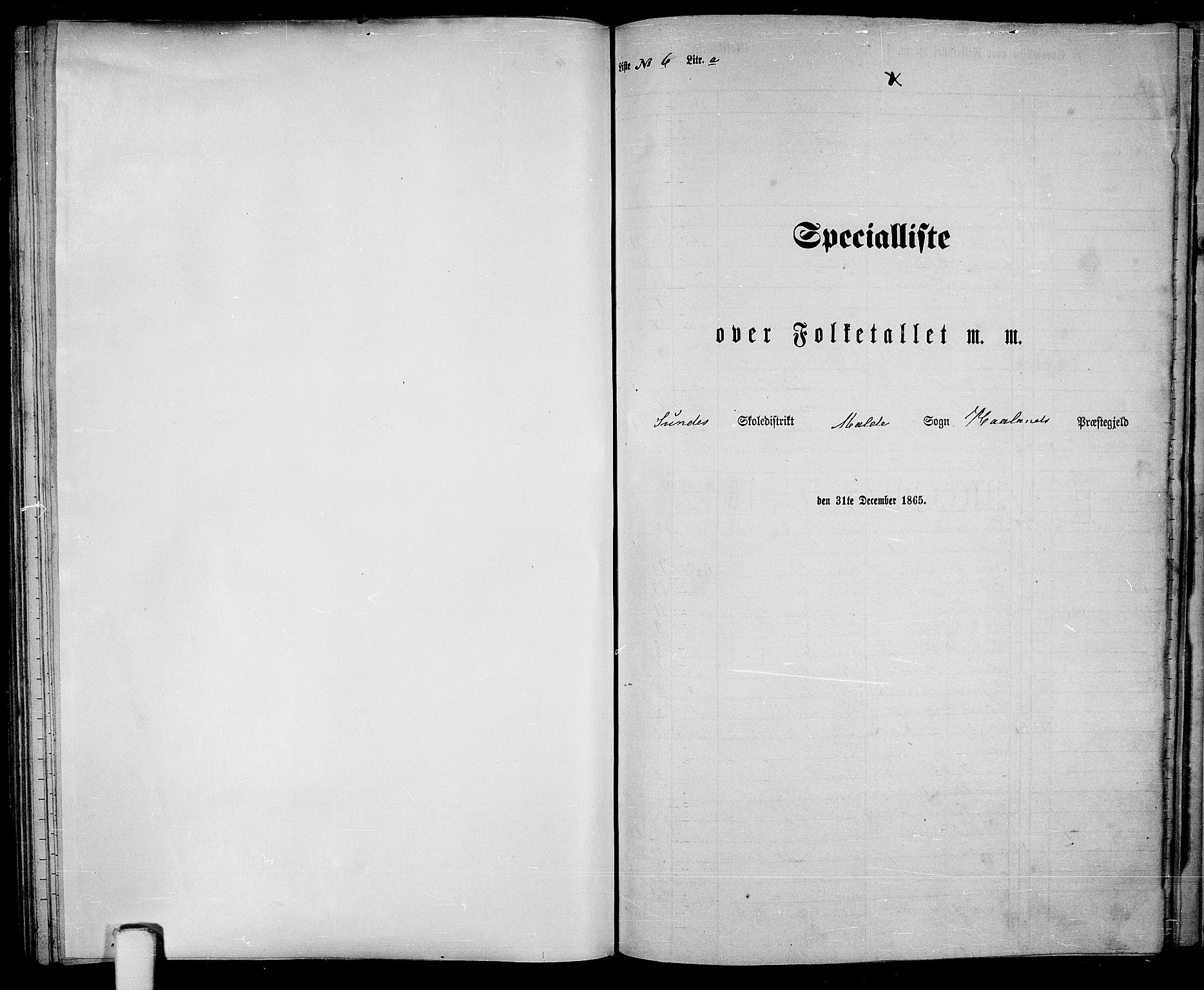 RA, 1865 census for Håland, 1865, p. 105