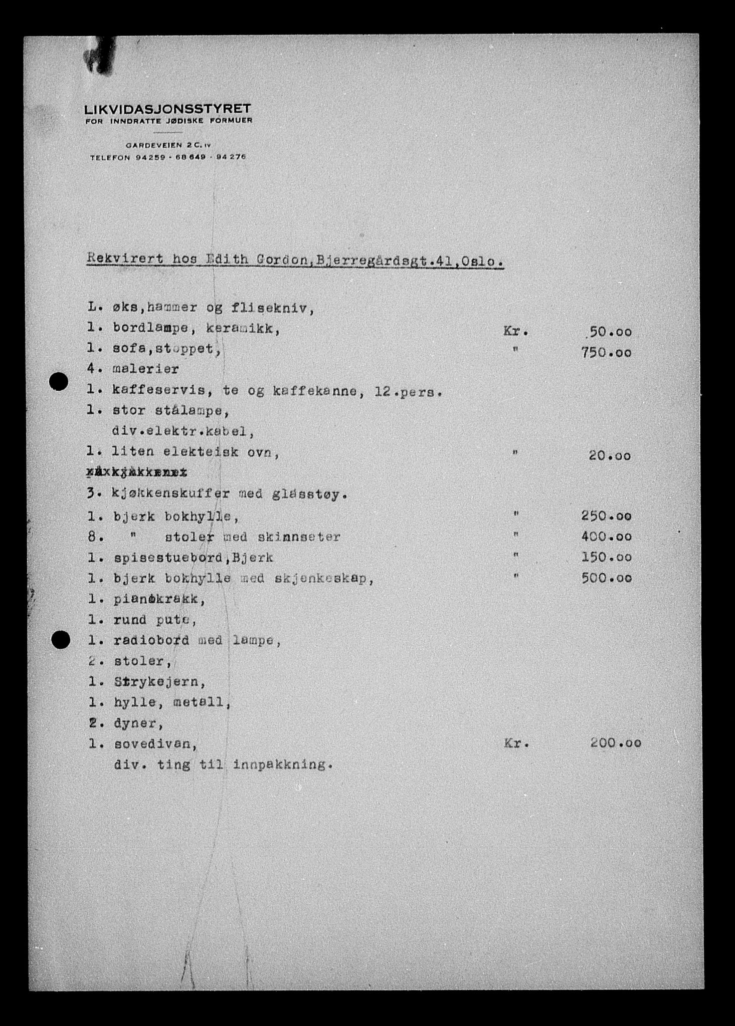 Justisdepartementet, Tilbakeføringskontoret for inndratte formuer, AV/RA-S-1564/H/Hc/Hcc/L0940: --, 1945-1947, p. 166