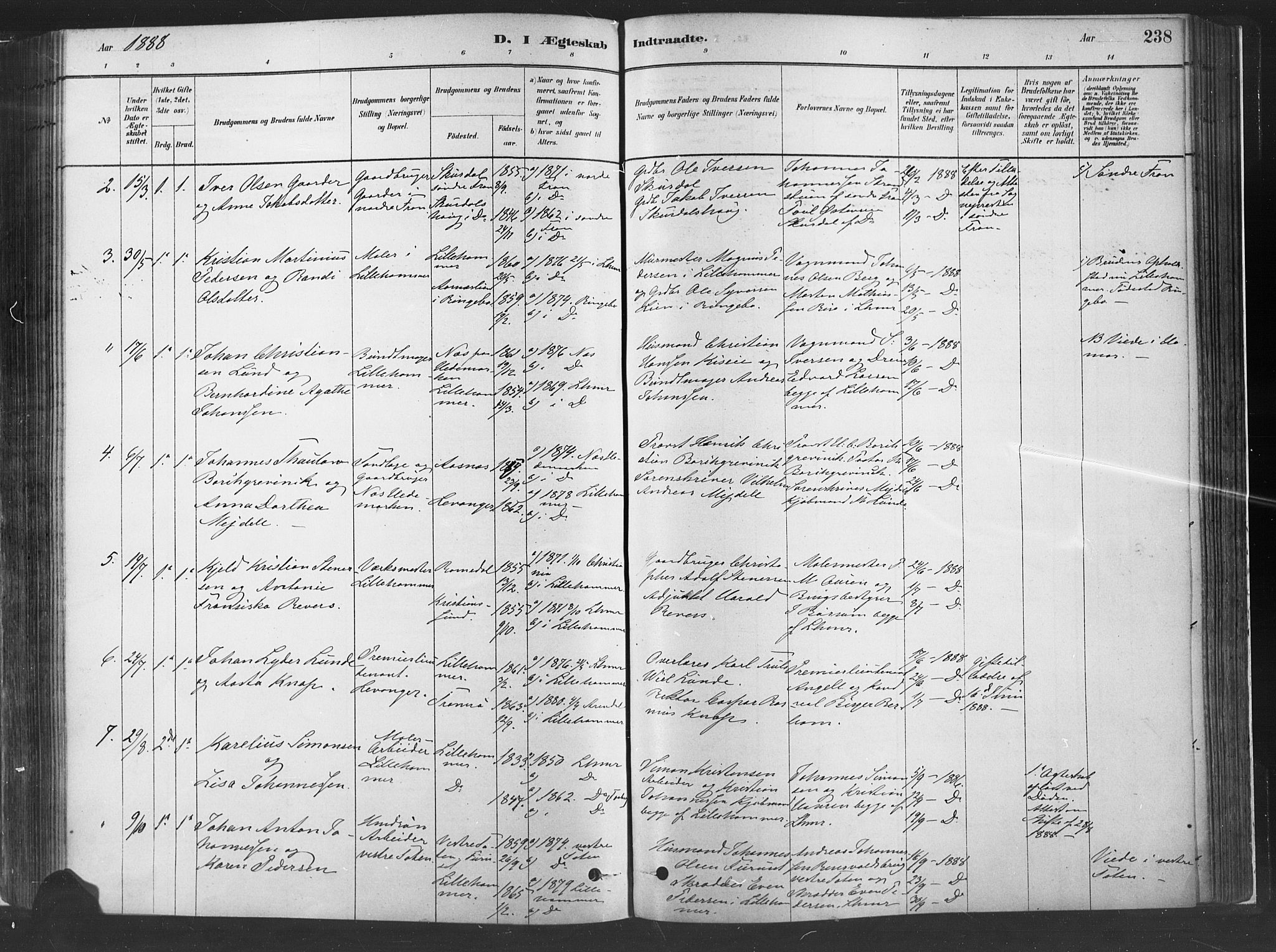 Fåberg prestekontor, SAH/PREST-086/H/Ha/Haa/L0010: Parish register (official) no. 10, 1879-1900, p. 238