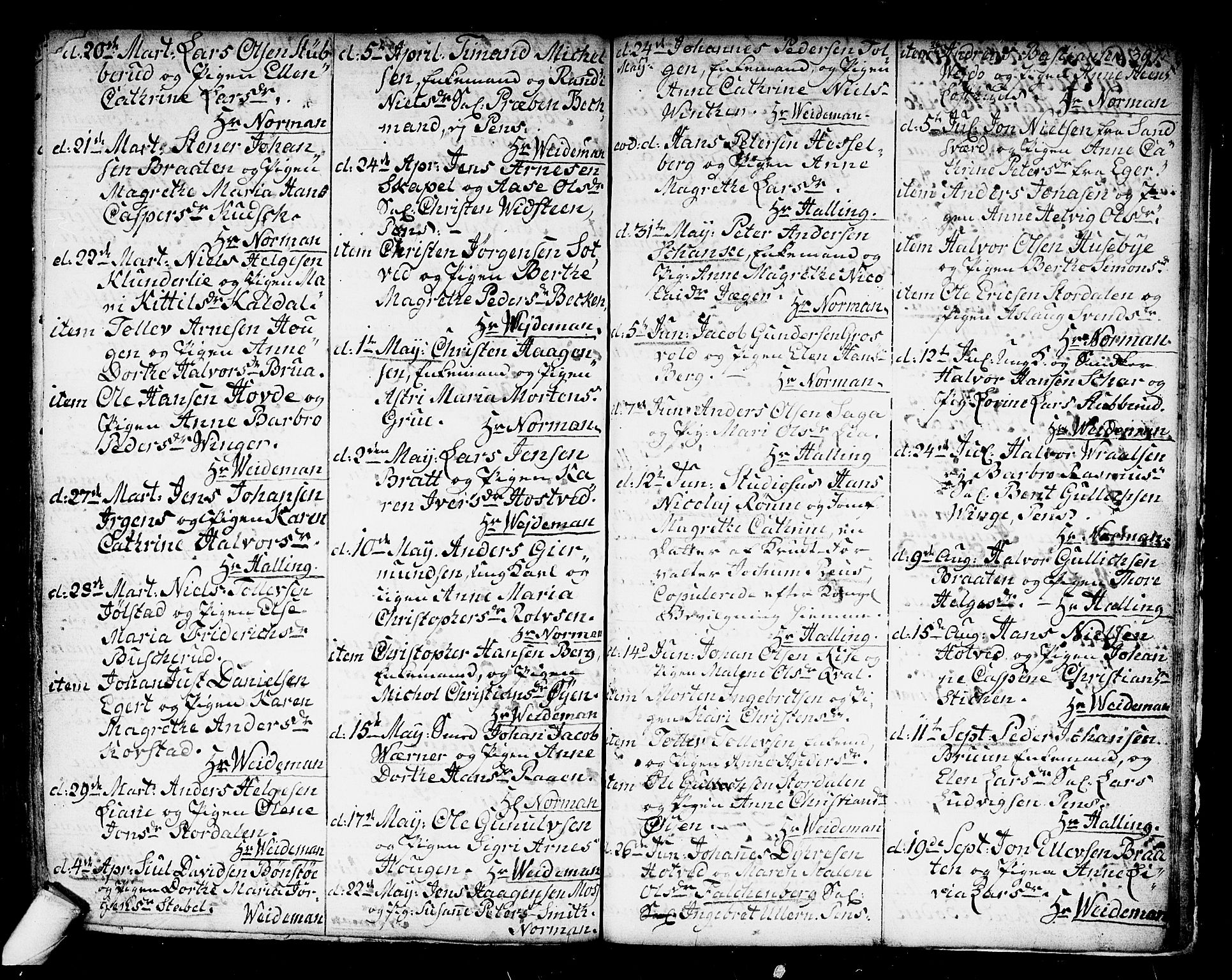 Kongsberg kirkebøker, SAKO/A-22/F/Fa/L0006: Parish register (official) no. I 6, 1783-1797, p. 397