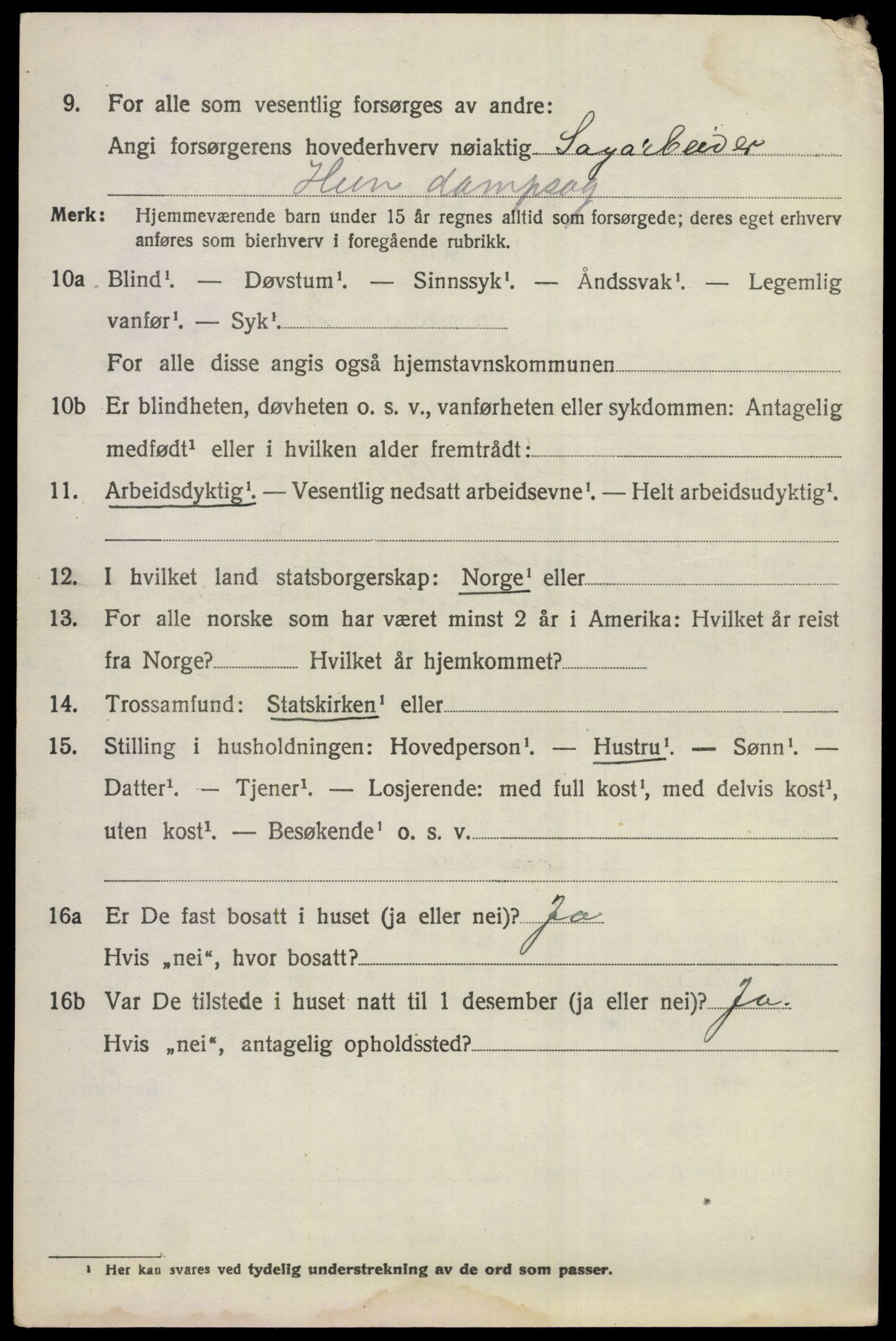 SAKO, 1920 census for Ådal, 1920, p. 2177