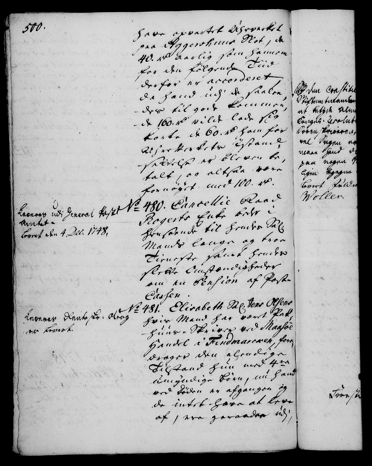Rentekammeret, Kammerkanselliet, RA/EA-3111/G/Gh/Gha/L0028: Norsk ekstraktmemorialprotokoll (merket RK 53.73), 1746-1748, p. 500