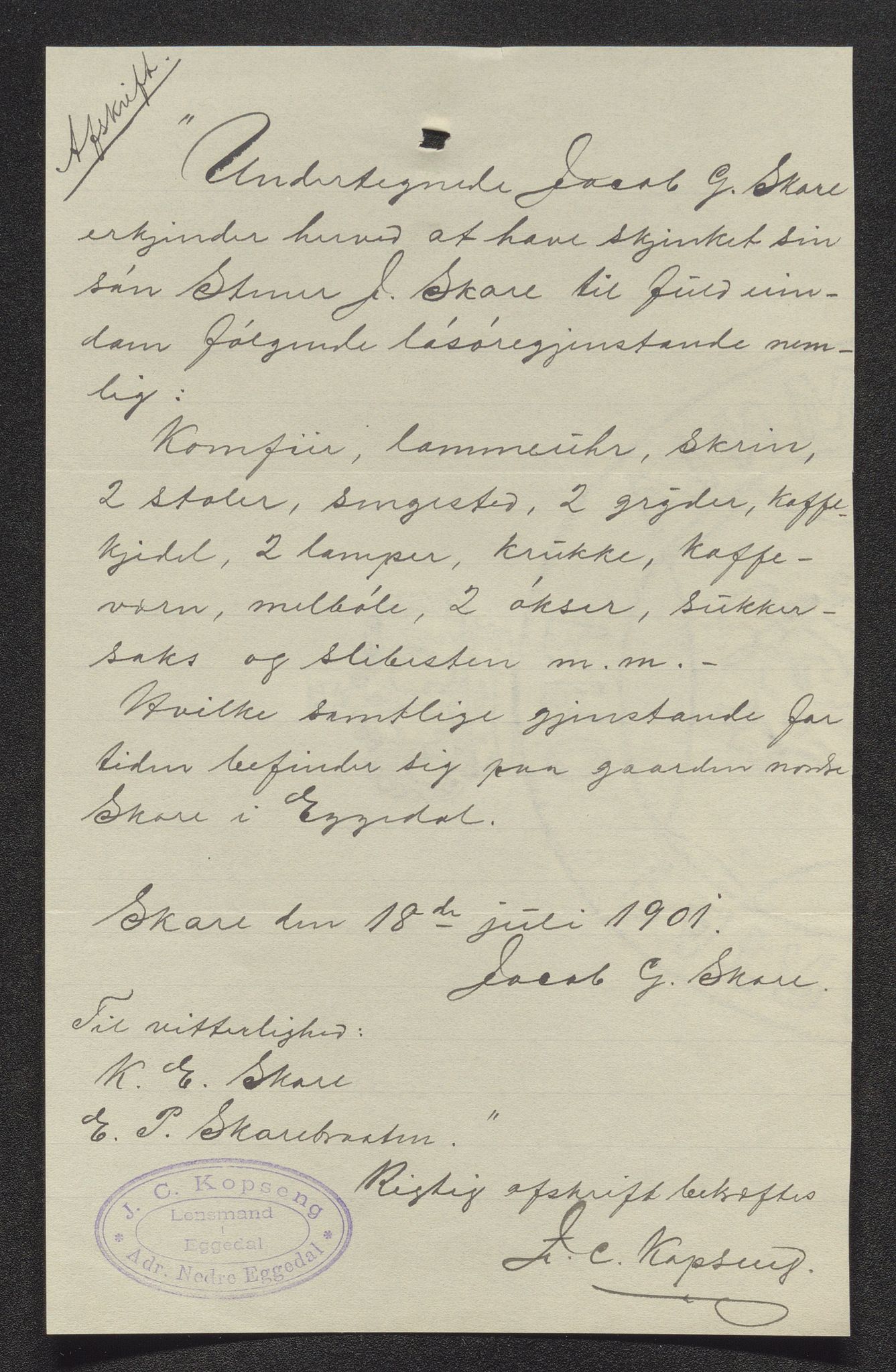 Eiker, Modum og Sigdal sorenskriveri, AV/SAKO-A-123/H/Ha/Hab/L0030: Dødsfallsmeldinger, 1903-1905, p. 336