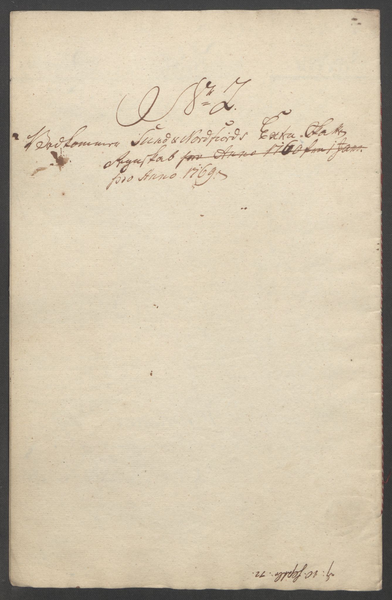 Rentekammeret inntil 1814, Reviderte regnskaper, Fogderegnskap, RA/EA-4092/R53/L3550: Ekstraskatten Sunn- og Nordfjord, 1762-1771, p. 262
