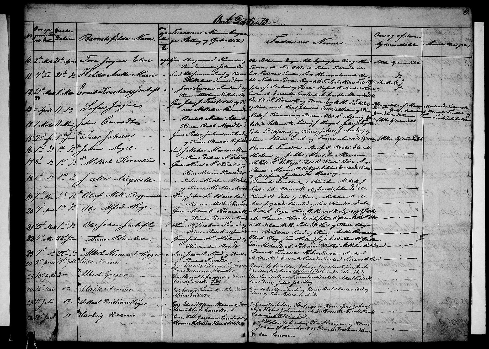 Ministerialprotokoller, klokkerbøker og fødselsregistre - Nordland, AV/SAT-A-1459/812/L0187: Parish register (copy) no. 812C05, 1850-1883, p. 69