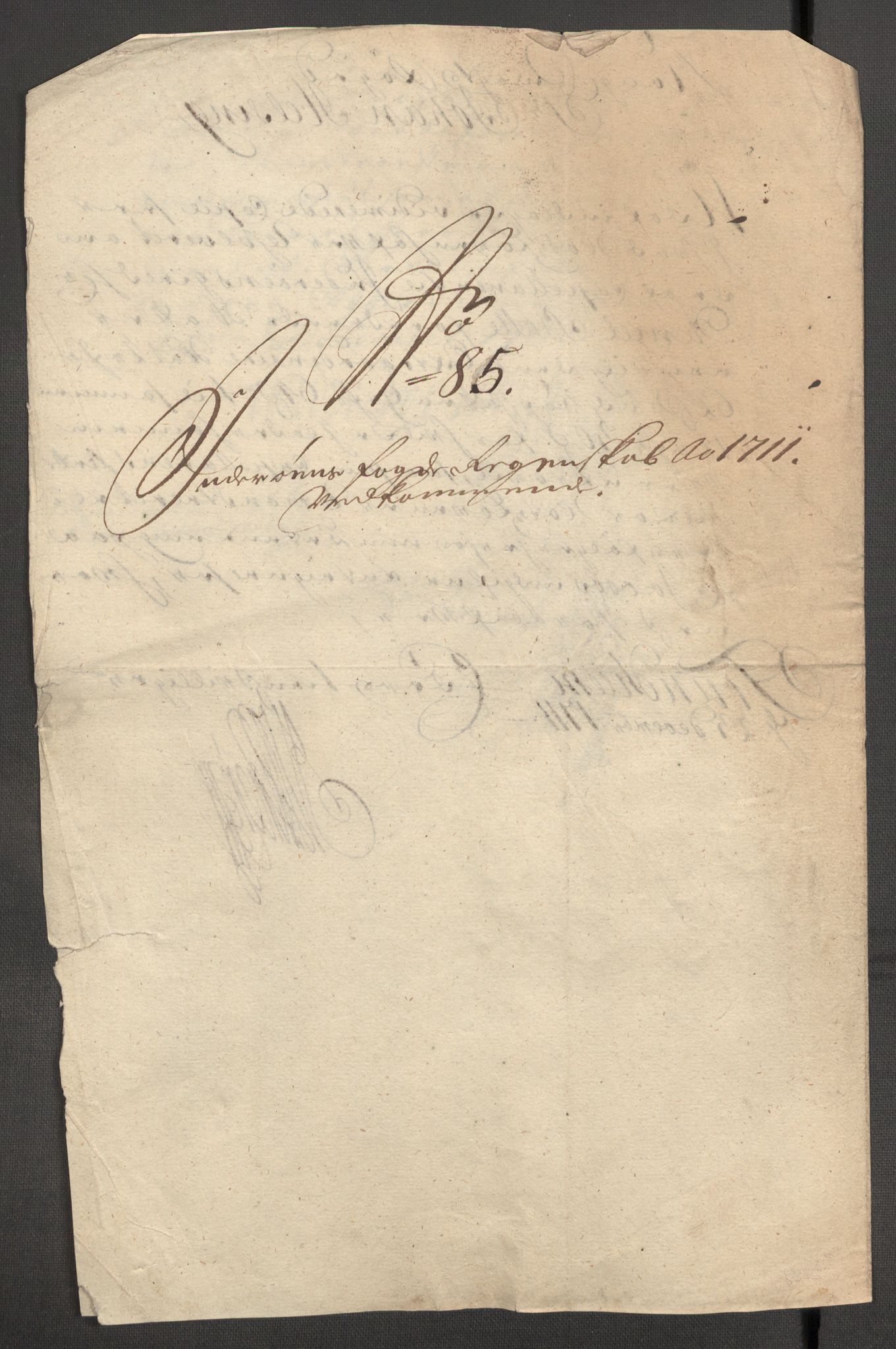 Rentekammeret inntil 1814, Reviderte regnskaper, Fogderegnskap, AV/RA-EA-4092/R63/L4319: Fogderegnskap Inderøy, 1711, p. 474